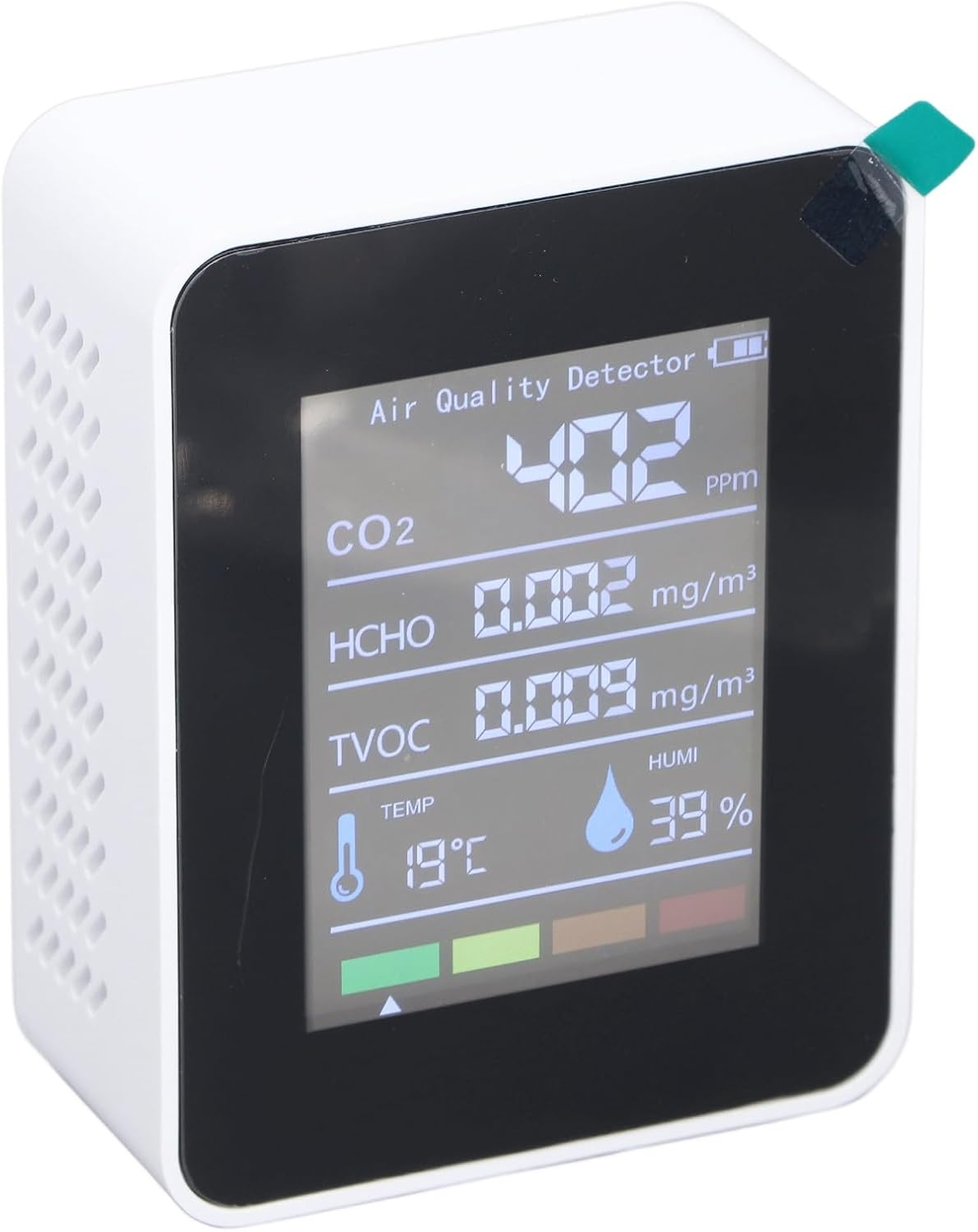 Air Quality Monitor 5-In-1 Detector for CO2, TVOC, HCHO LCD Display Temperature Humidity Detector image number 2