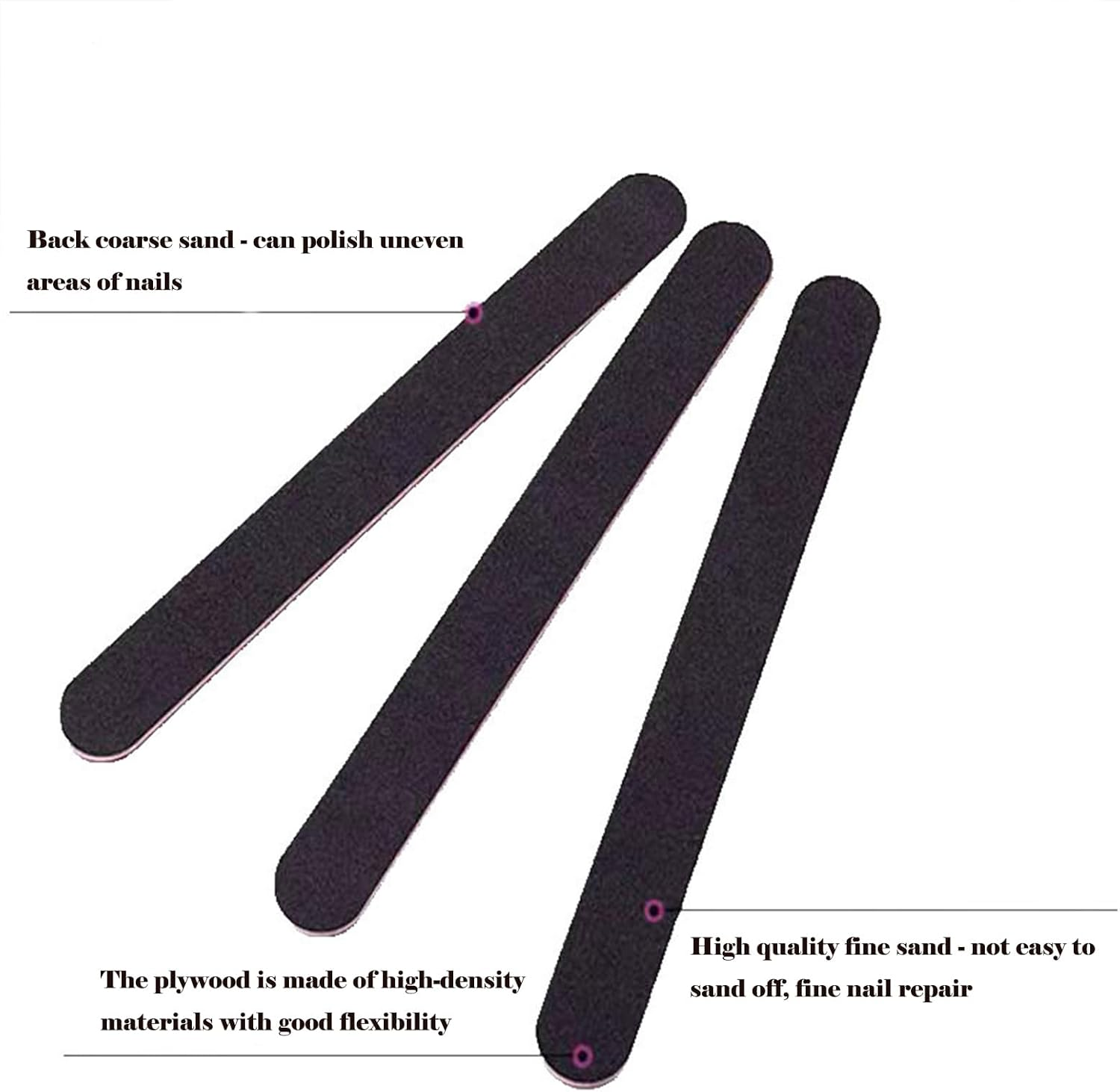 Nail Files Set, 100/180 Grits Double Sided Emery Boards for Acrylic Nails, Nature Nails, Professional Manicure & Pedicure Tools for Nail Art, Salon & Home Use, Durable Nail Filing Kit (40 PCS) image number 5