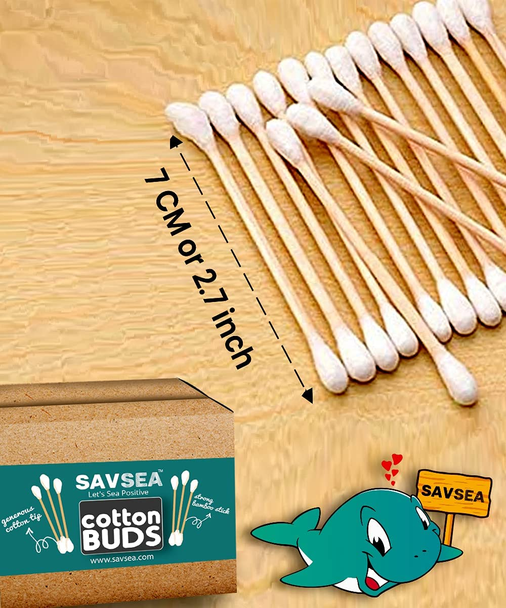 Bamboo Cotton Buds/Swabs 239 Stems / 480 Swabs (Pack of 3) image number 6