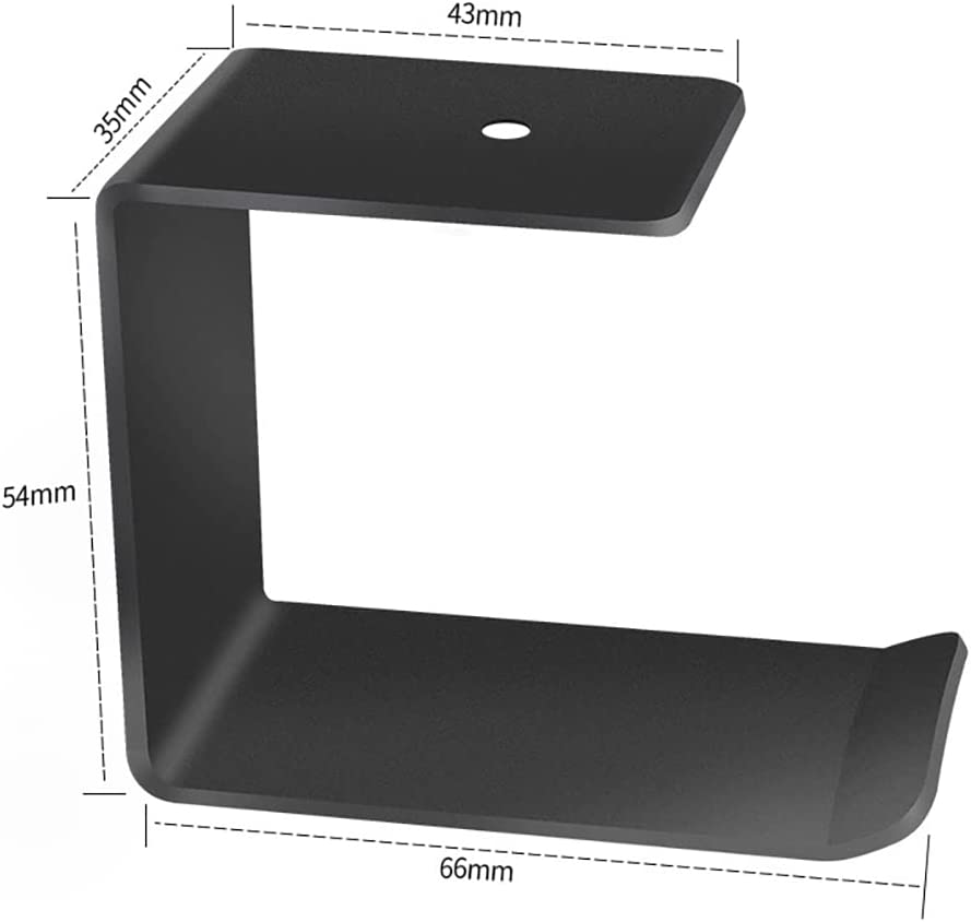 Aluminum Under-Desk Headphone Hook 2 Pack, with Strong Adhesive VHB Tape, Holds 5 Lbs (Black) image number 6