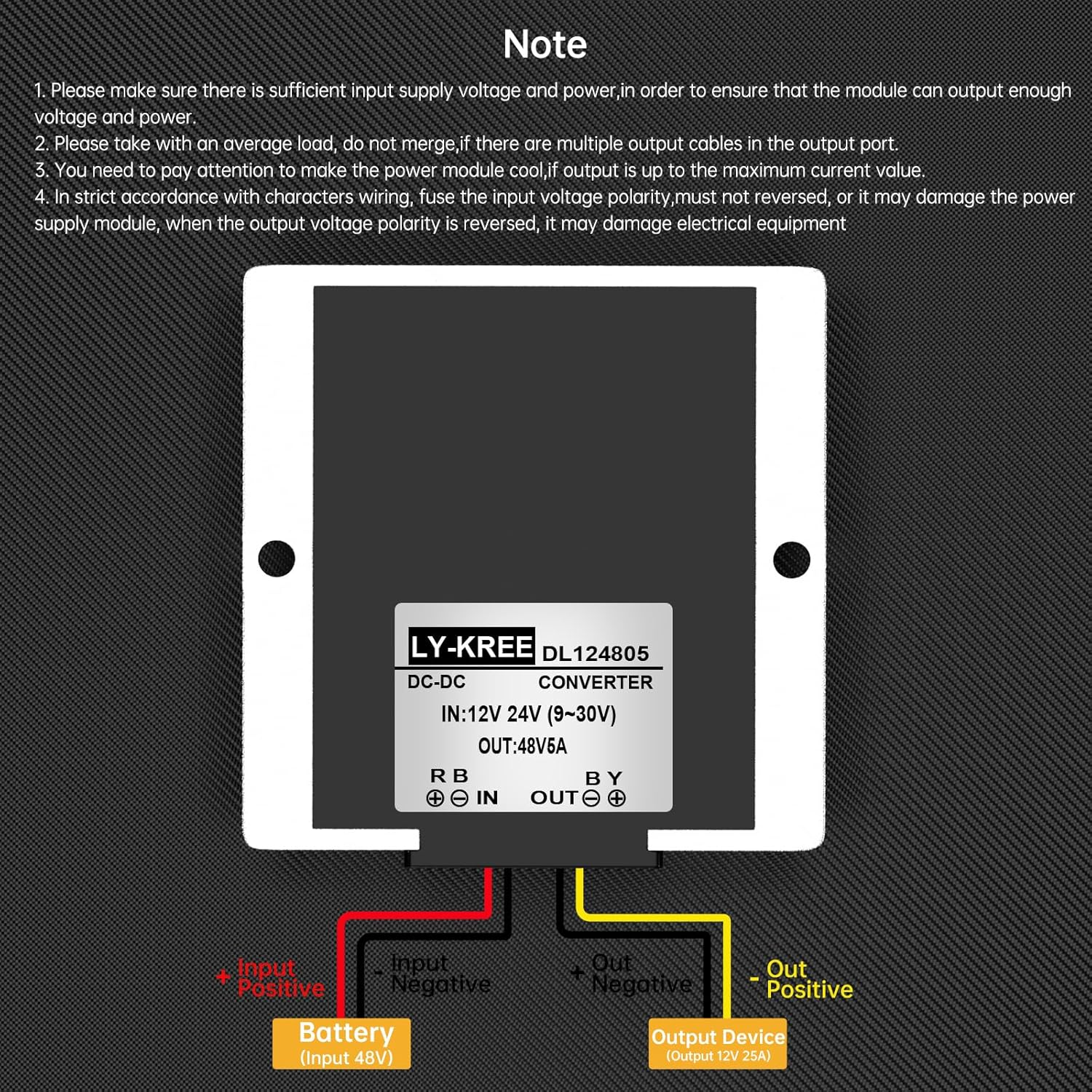 Areyourshop Power Adapter Waterproof DC/DC Converter Regulator 12V/24V Step up to 48V 5A 240W Voltage Stabilizer image number 4