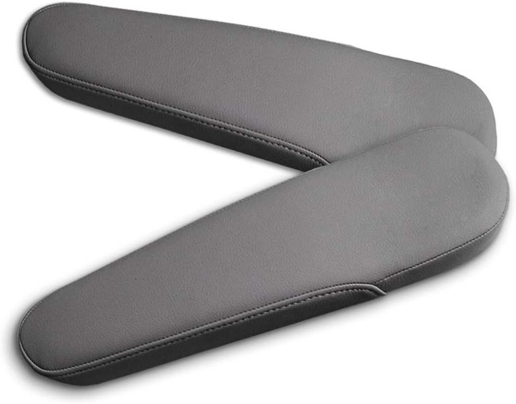 Black Leather Seat Armrest Covers for 2005-2010 Honda Odyssey (Leather Part Only)