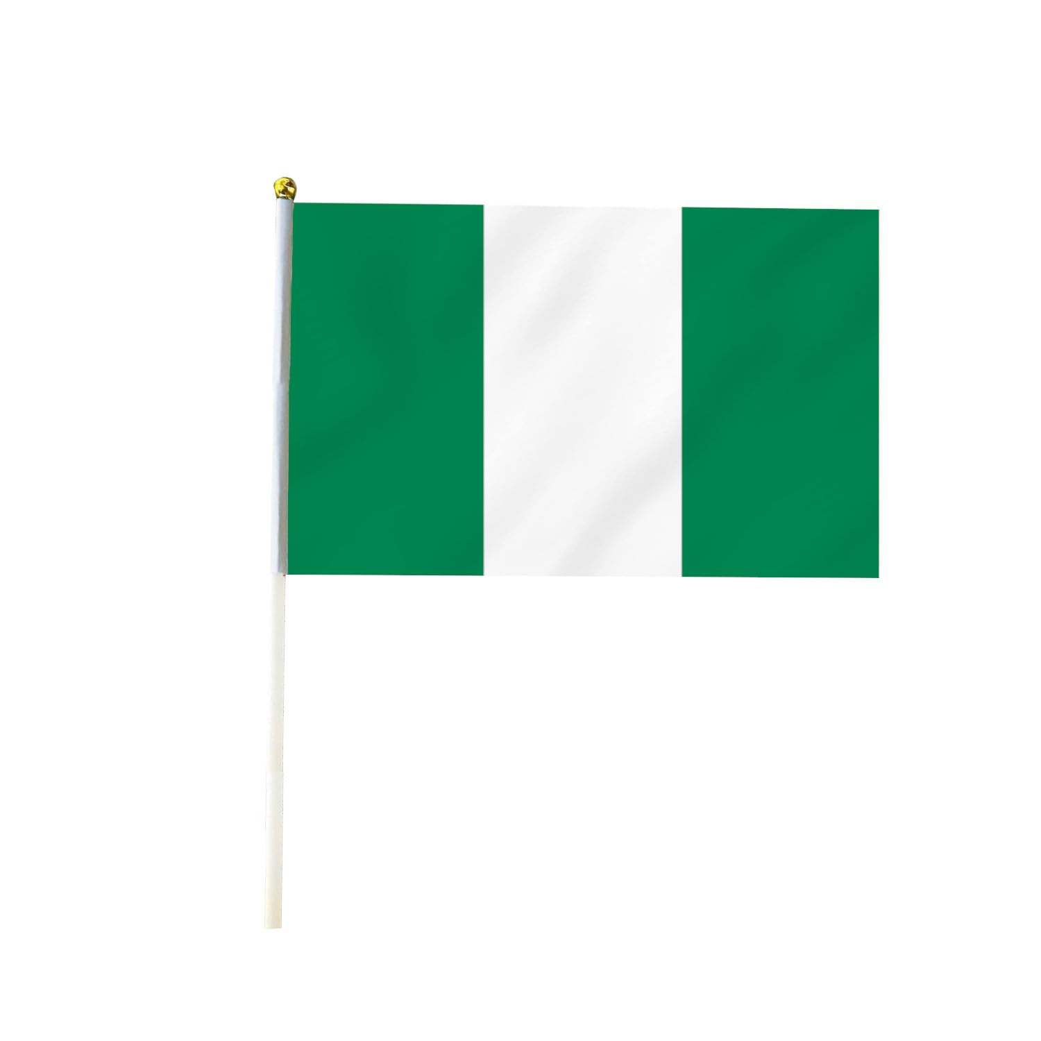 10 PCS Handheld Nigeria Flag,8.5&times;5.5 Inch Hand Held Mini Nigerian Flags Banner for Indoor Outdoor Parade Waving the Tlag and Shouting image number 1