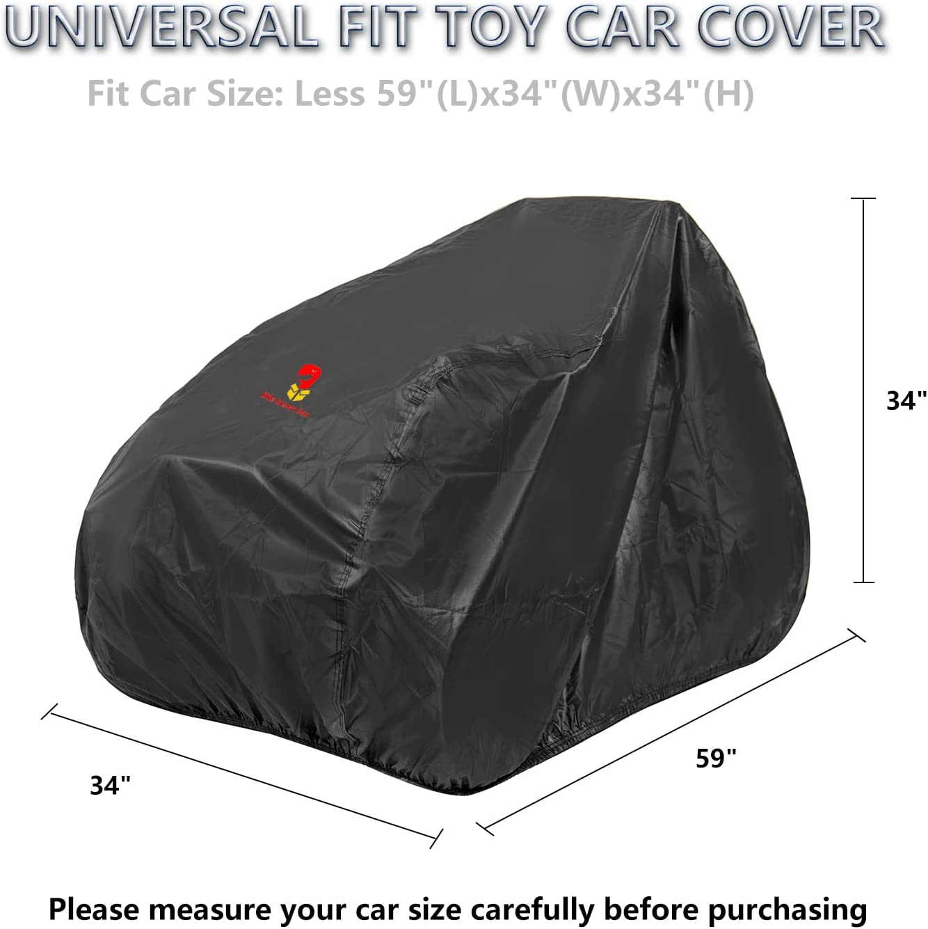 Kids Ride-On Toy Car Cover, Large Waterproof Cover for Power Wheels Jeep Kids Vehicles, 420D Heavy Duty Cover Protect Kids Electric Car from Sun, Wind, Rain, Snow and Dust - Universal Fit image number 4