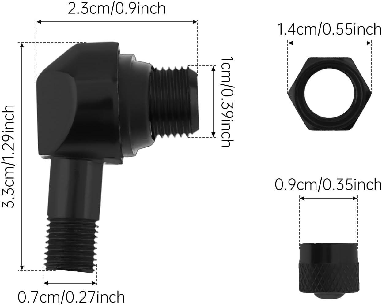 Windance 4Pcs 90 Degree CNC Motorcycle Tire Valve Stems for Most Bike 10 Mm To11.3 Mm Tubeless Tires Easy Installation (Black) - Gold image number 6