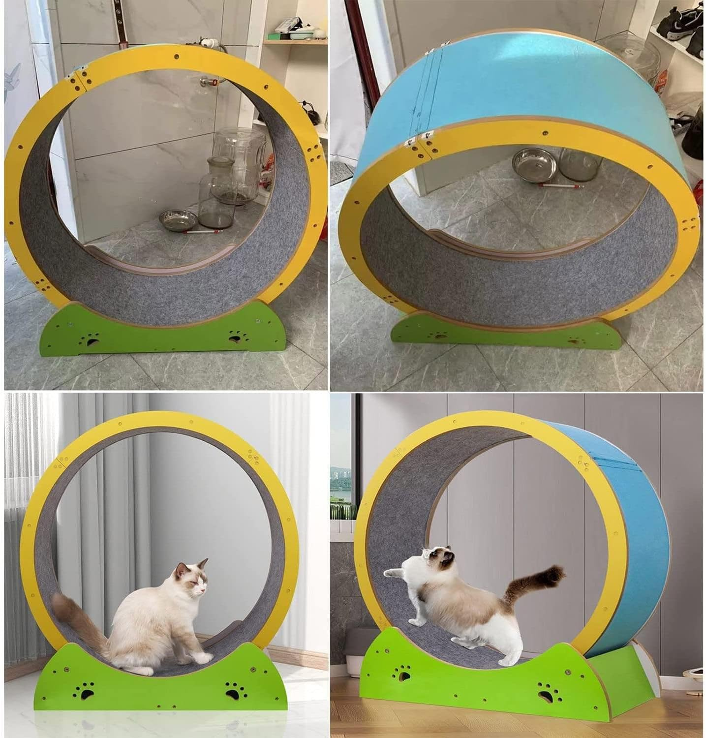 Cat Wheel Cat Running Wheel Cat Wheel Roller Mute Cat Treadmill Cat Exercise Wheel Cat Fitness Cat Toy Goods Lightweight Cat Wheel Toy for Physical Activity image number 3