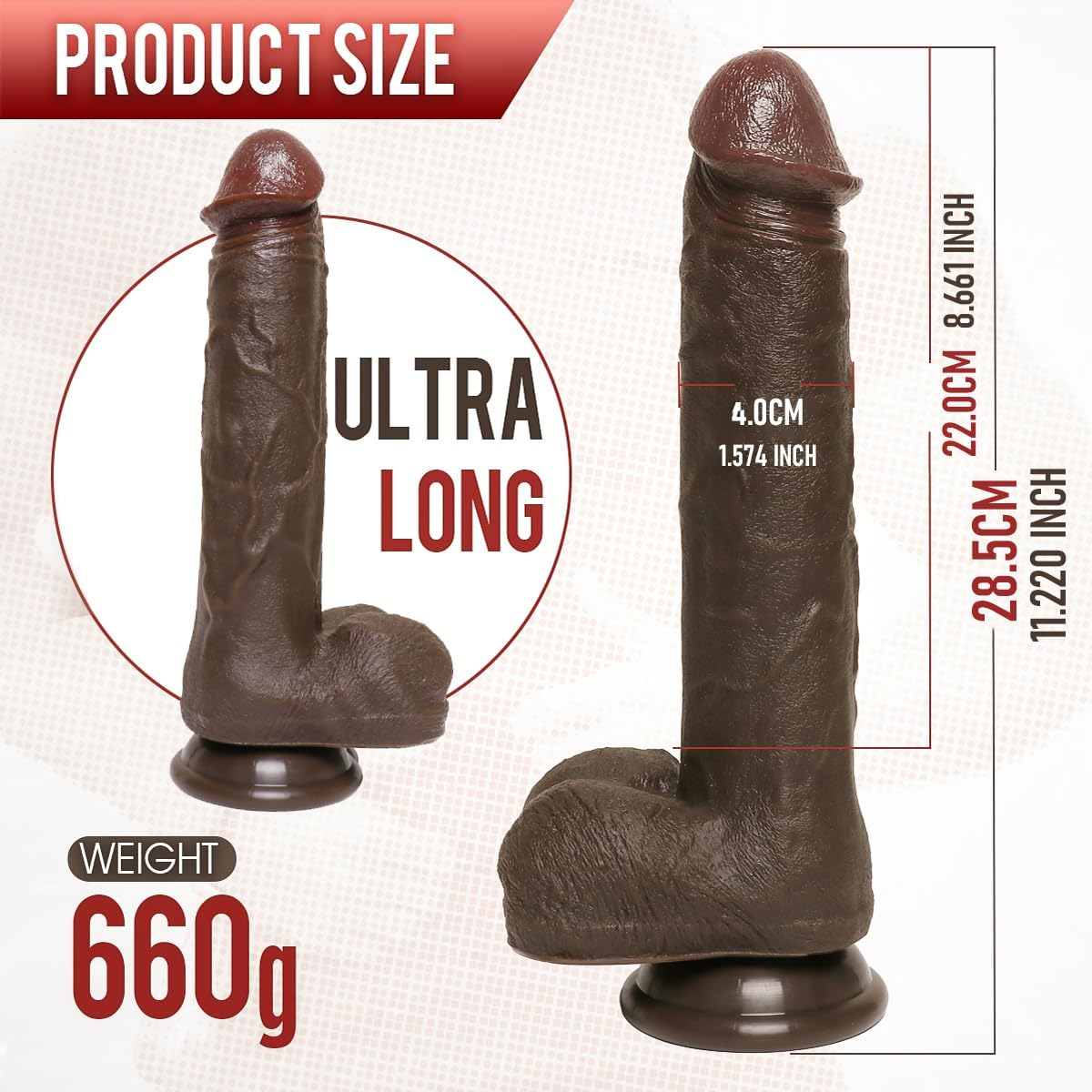 11.2" Huge Thick Thrusting Dildo Vibrator Sex Toys- Realistic Heated Vibrating Big Dildo Female Sex Toys with 3 Thrusting 9 Vibrations, Soft Lifelike Dildo with Suction Cup for G Spot Anal, Adult Sex Toys & Games for Women Men