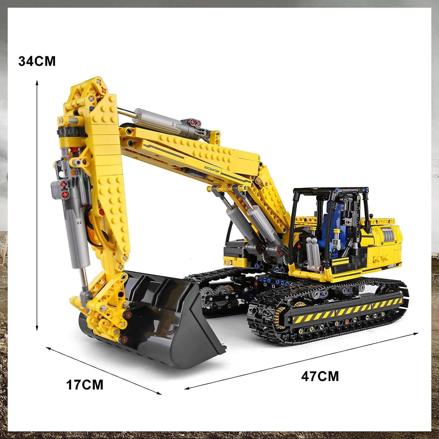 Mould King 13112 Excavator APP RC Technology Truck Car, Building Block Construction Model Remote Control Kit, Adults Kids Toys Gift MOC STEM image number 5