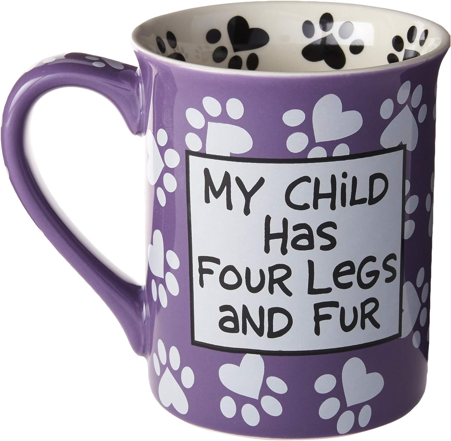 Enesco Our Name Is Mud &ldquo;Dog Mom, 16 Oz. Stoneware Mug, 1 Count (Pack of 1), Multi Color