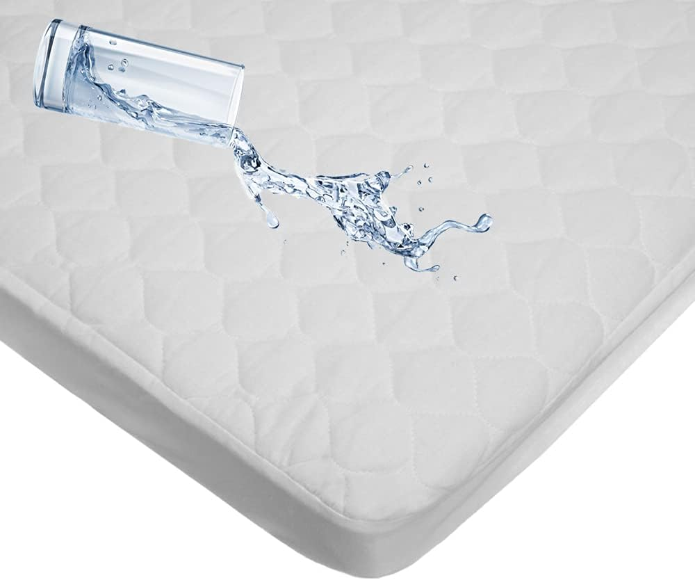 American Baby Company Waterproof Fitted Quilted Portable/Mini Crib Mattress Pad Cover, White, 60.96X96.52X12.7 Cm (Pack of 1) (2761) image number 3