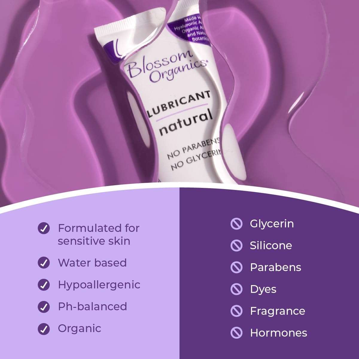 Blossom Organics Natural Moisturizing Lubricant, 4 Fluid Ounce image number 1