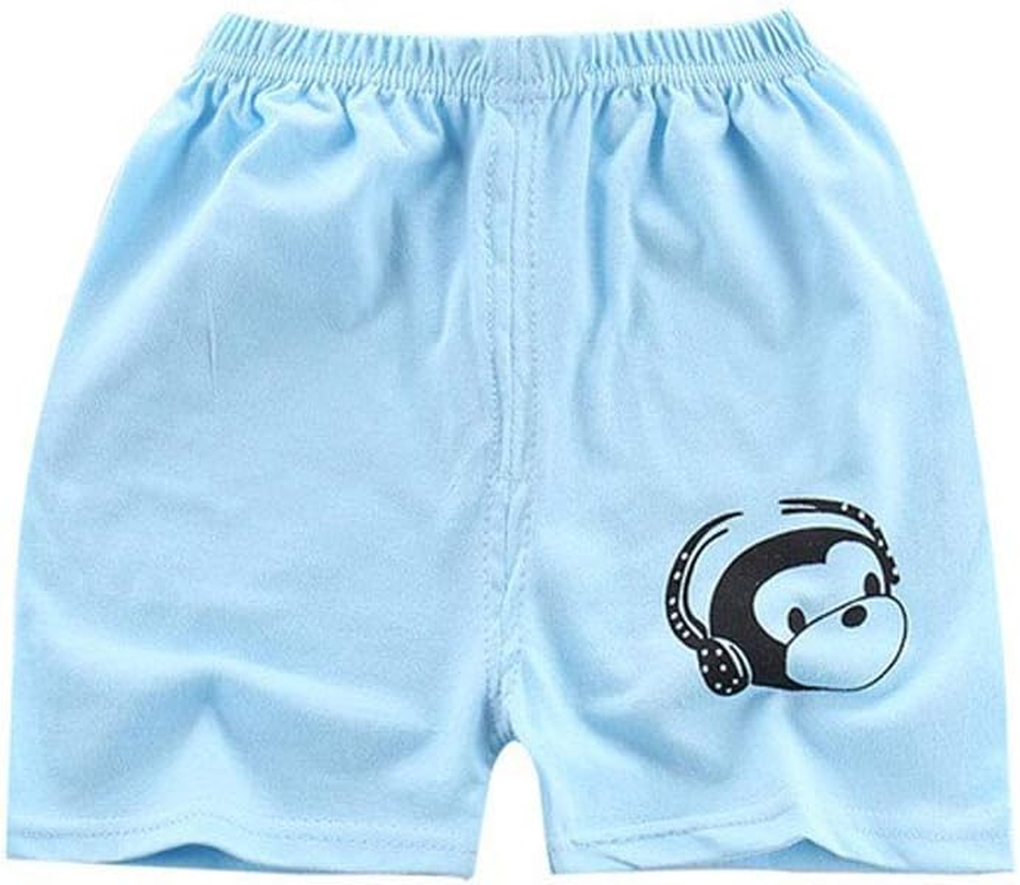SHARELY SHEEP Toddler Baby Boy Elastic Waist Pull on Cotton Shorts for Littler Kids Boys Short Pants Summer Clothes