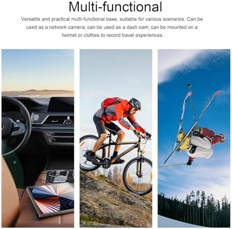 Rear View Camera, 1080P HD Waterproof Handlebar Bike Camera, 120&deg; Wide Angle Wifi Sports Video Action Camera with Adjustable Rotatable Bracket image number 2