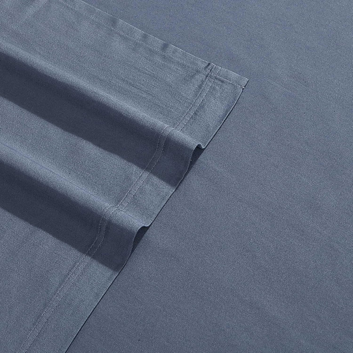 Calvin Klein - King Sheets, Organic Cotton Sateen Bedding Set, Luxuriously Soft Home Decor, GOTS Certified (Organic Earth Midnight Blue, King) image number 3