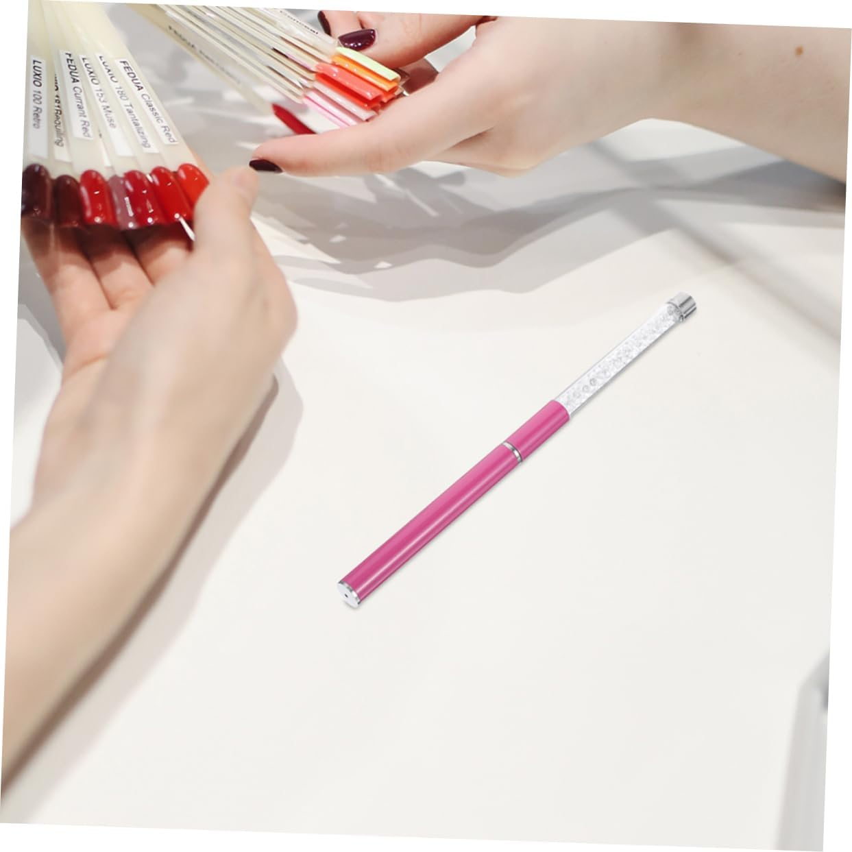 Healeved 2Pcs Nail Polishing Pen for Manicure Cuticle Remover Nail Buffer Tool Multi-Function Sanding Pen for Home Salon Use image number 2