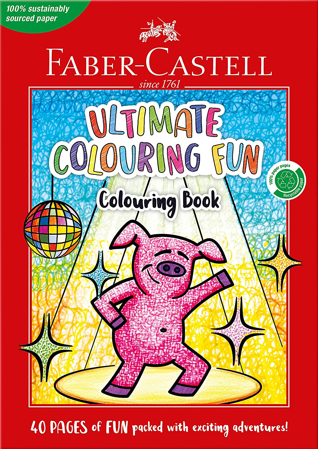 Faber-Castell Ultimate Colouring Fun Colouring Book, A4, 40 Pages (84-010217) image number 2