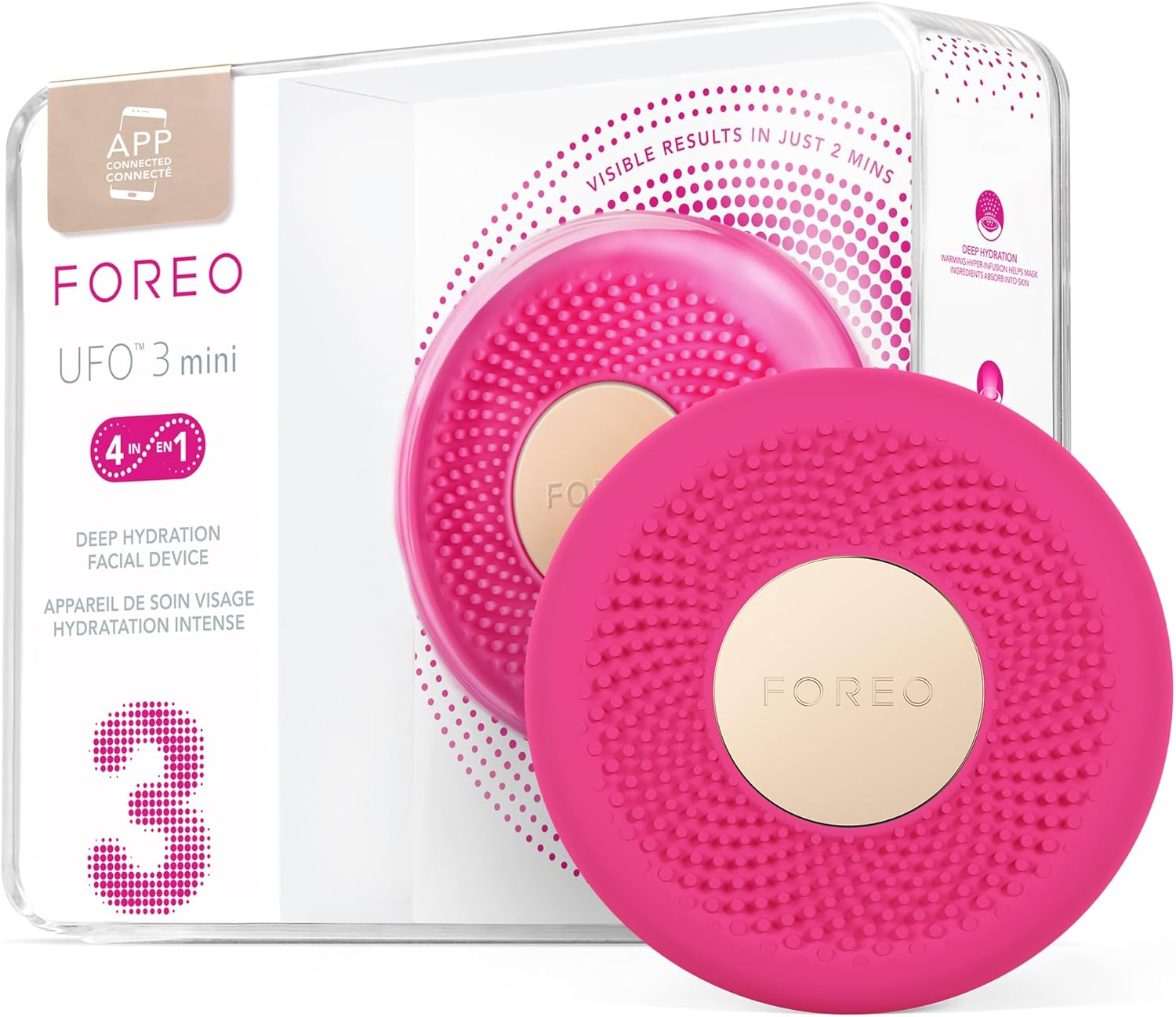 FOREO UFO Mini 2 Red Light Therapy for Face - Deep Facial Hydration - anti Aging - Face Moisturizer - Dark Spot Remover - Full LED Spectrum