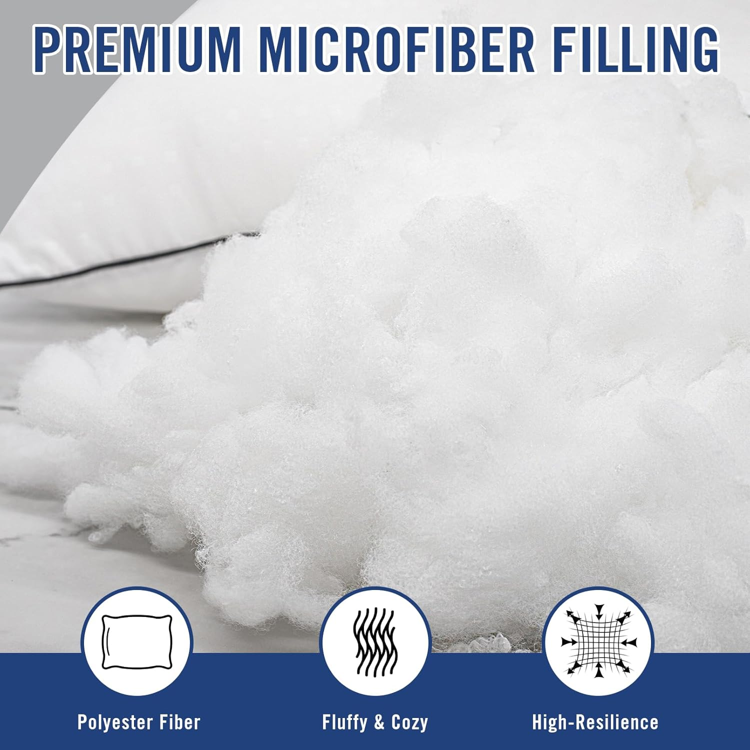 Standard Size Bed Pillows for Sleeping 2 Pack,Luxury Hotel Pillows,Comfortable and Supportive,Machine Washable,Suitable for Stomach,Back and Side Sleepers.