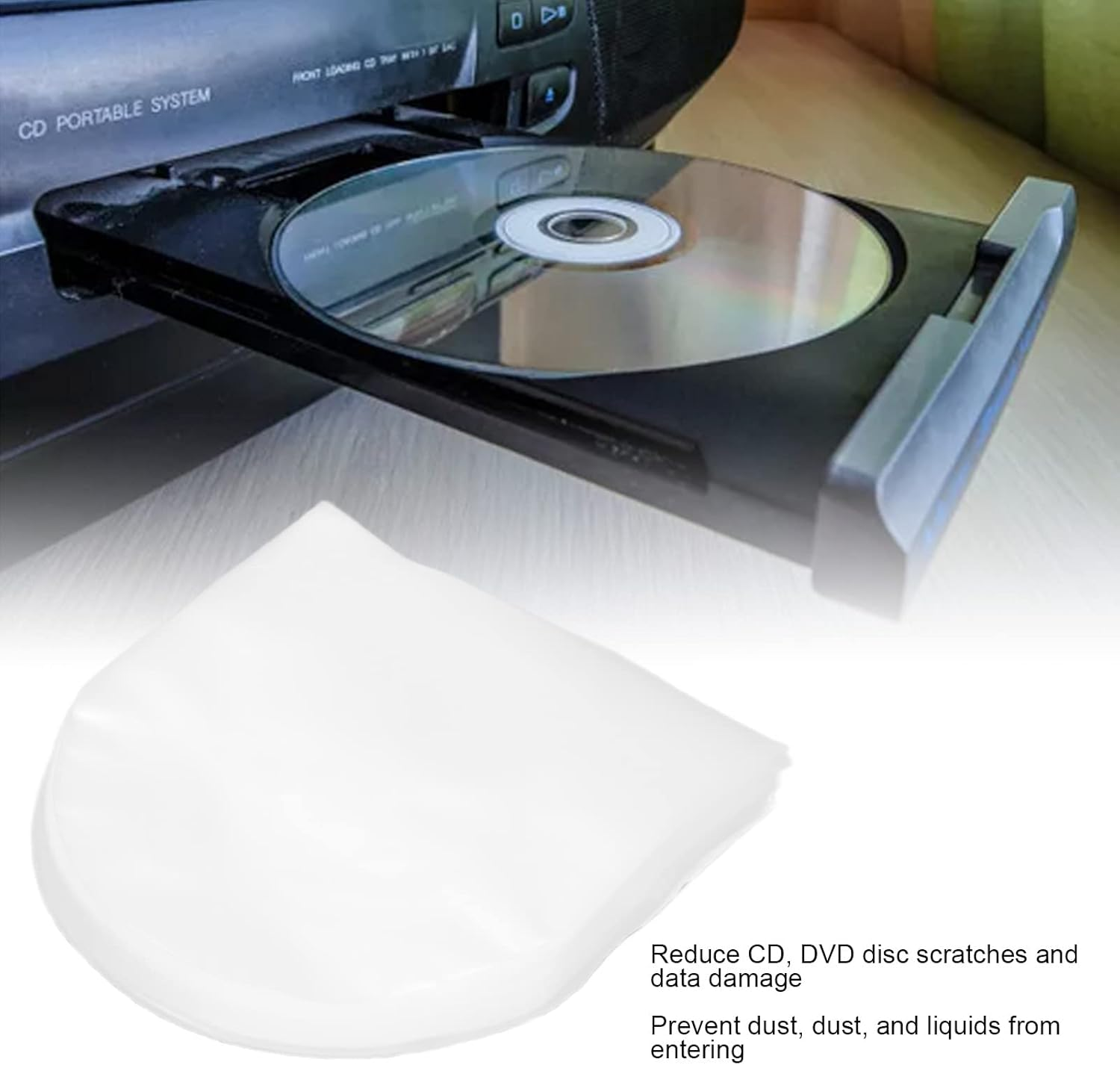 CD/DVD Inner Sleeves, Vinyl Record Sleeves Wearable Water Proof anti Dust for 5 Inch CD for 5 Inch DVD image number 4