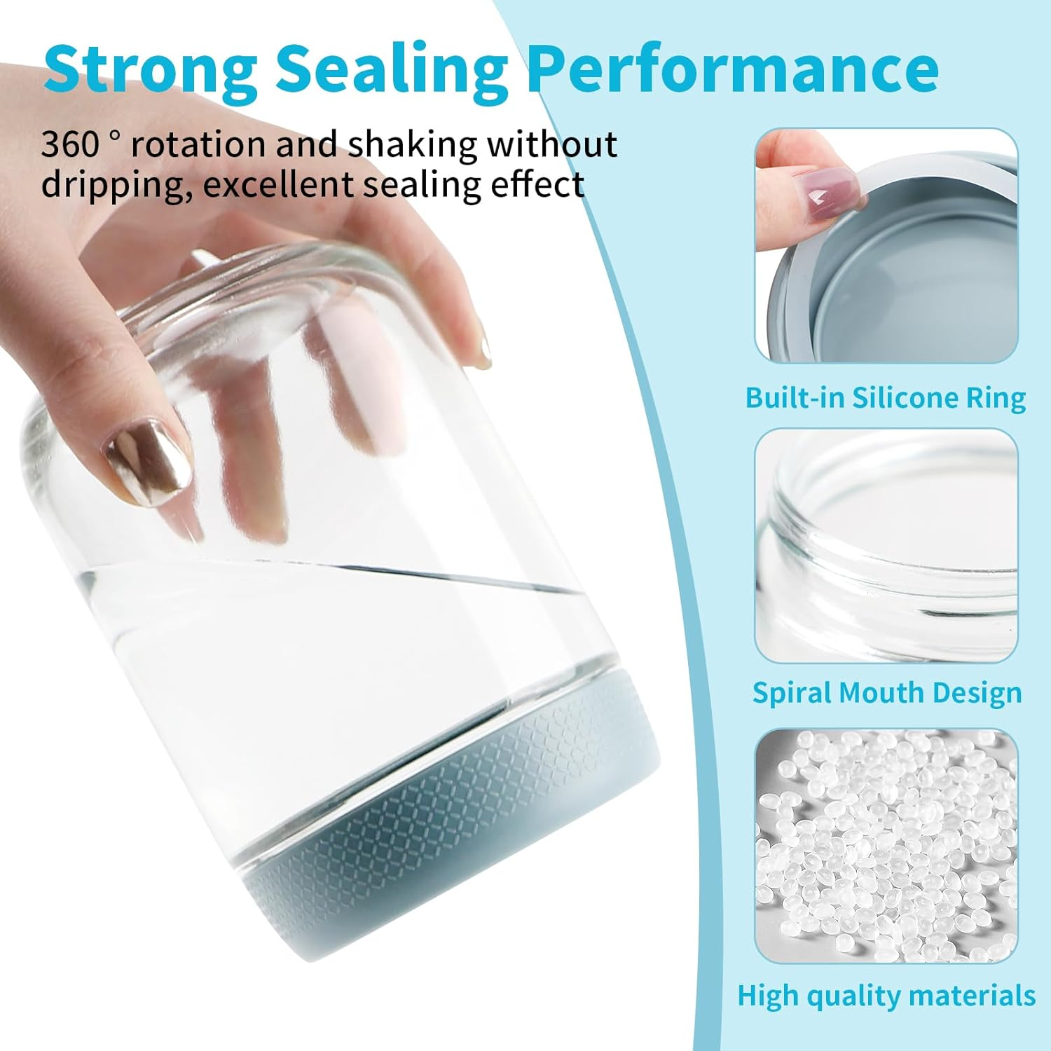 16 Oz/480Ml Glass Jars with Lids, 4 Pack Overnight Oats Container Jar, Small Glass Container for Overnight Oats, Canisters Set for Snacks, Cereal, Fruit, Salad, Sugar, Tea