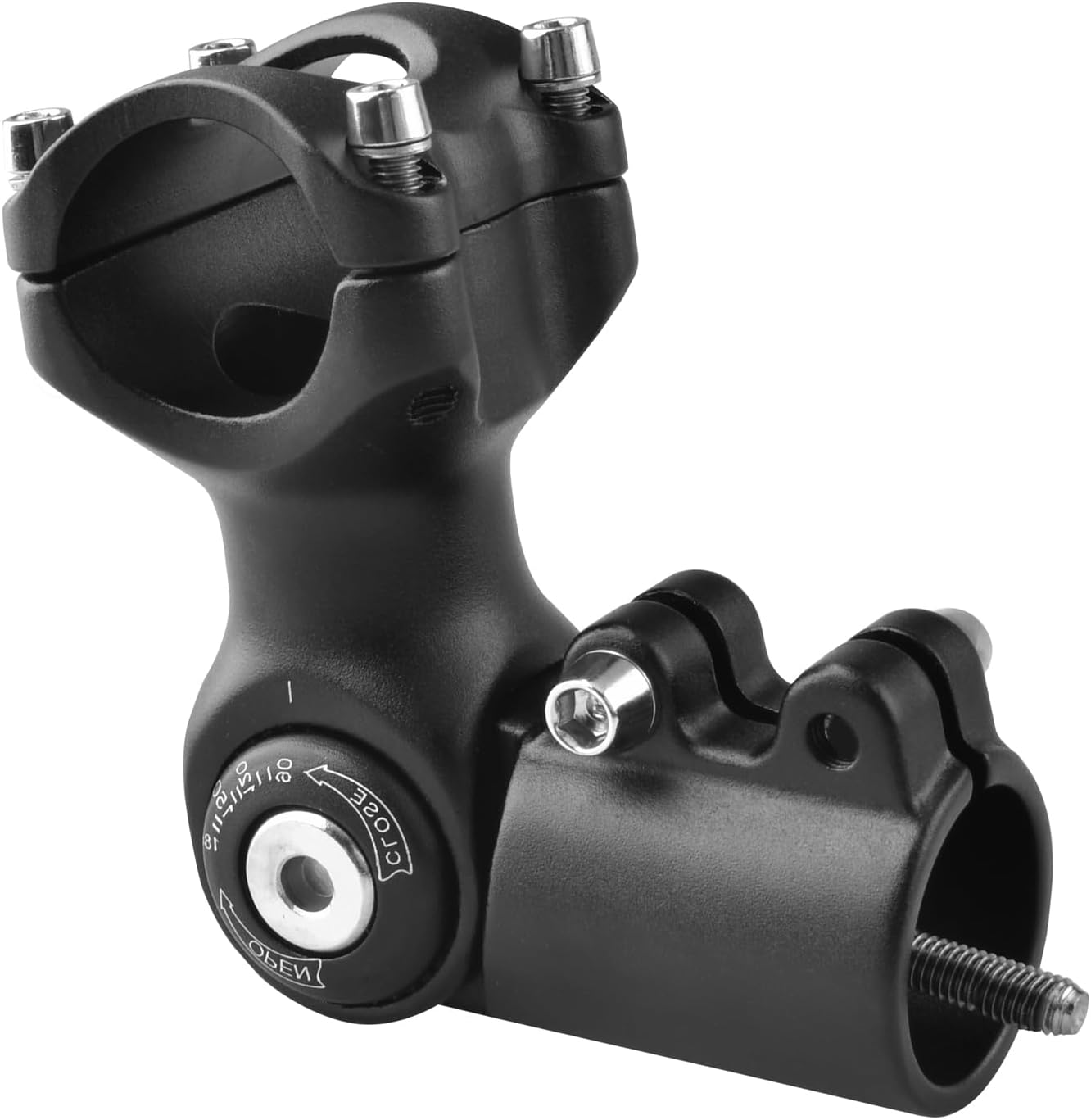 Azarxis Bike Stem Adjustable 0-90 Degree 25.4 31.8Mm Bicycle Handlebar Stem 60 80 93 100Mm for Mountain Bike Road Bike BMX MTB image number 1