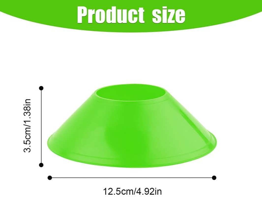 20Pcs Soccer Markers Disc with Net Bag, Portable Lightweight Agility Field Soccer Training Cones, Football Training Agility Markers Cone, Soccer Cones Discs with Mesh Bag for Sports Training, Green image number 2