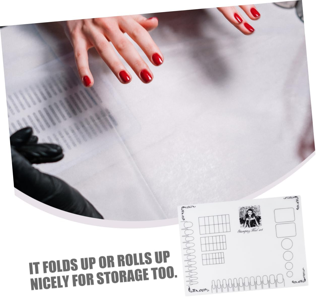 CALLARON Manicure Tools Nail Polish Coloring Pad Nail Art Stamping Mats Silicone Mat