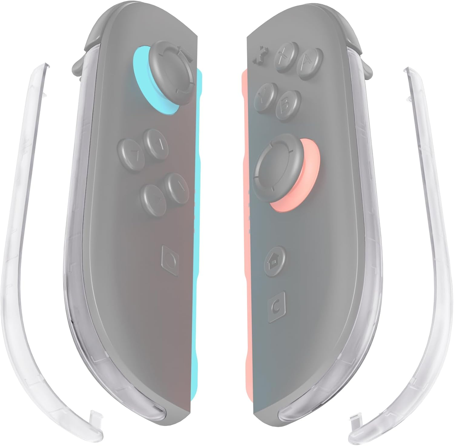 Extremerate Replacement Decorative Strips for Joycon 2, Custom DIY Decoration Strip Side Housing Trim Shell with Prying Stick for Nintendo Switch 2 Controller - White