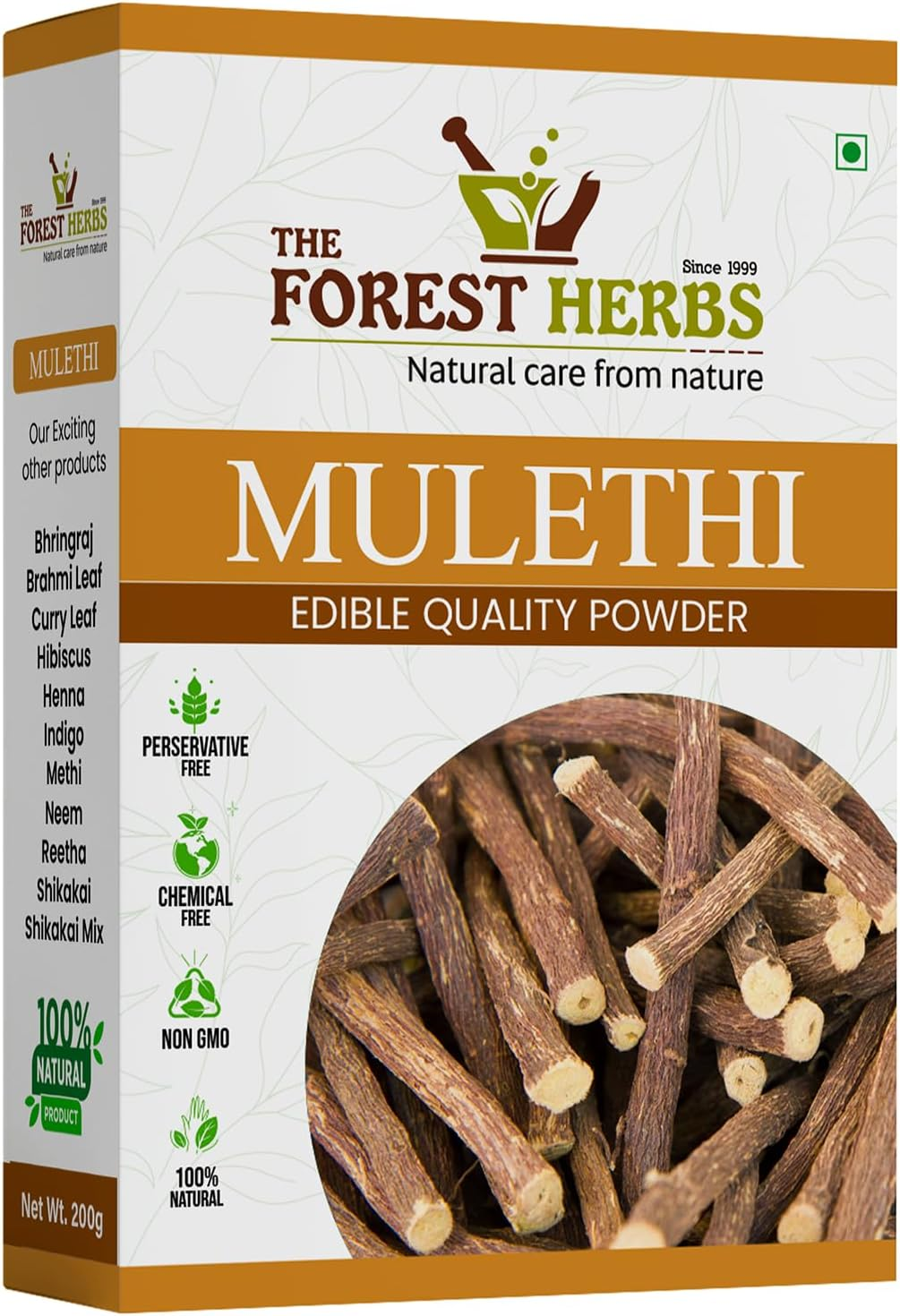 The Forest Herbs 100% Organic Licorice Root Powder (200Gms) - Mulethi Powder for Face, Hair Care, Eating image number 3