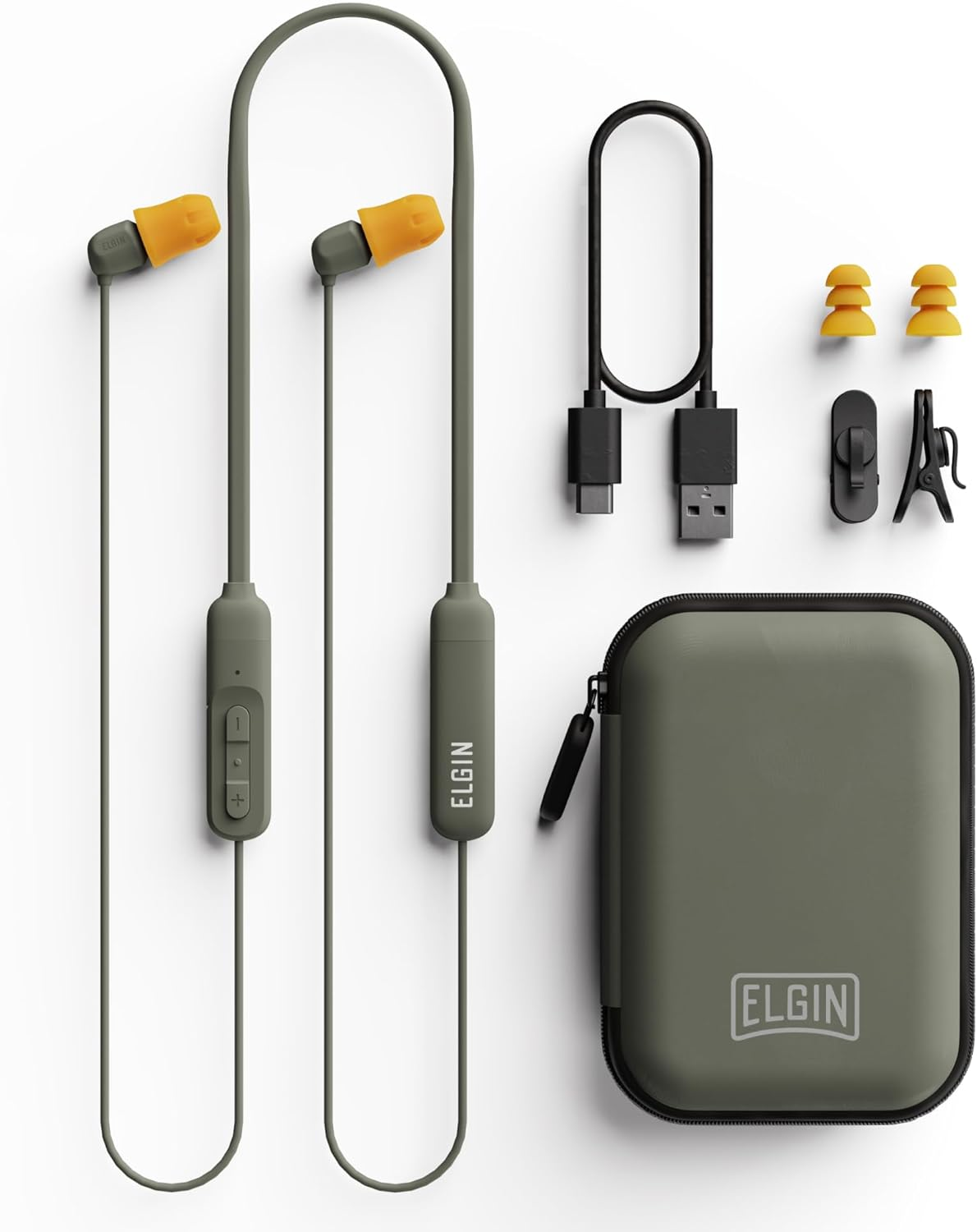 Elgin Discord V2 Bluetooth Earplug Earbuds, OSHA Compliant Noise-Isolating Safety Wireless Headphones, All-Weather Earphones for Industrial Work, and High-Noise Environments