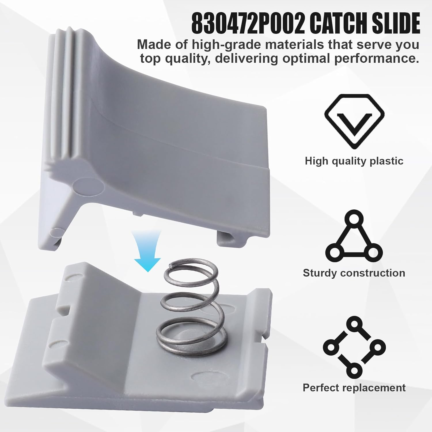 830472P002 RV Awning Arm Slider Catch Kit Compatible with Dometic 8500 Awning A&E 9000 image number 4