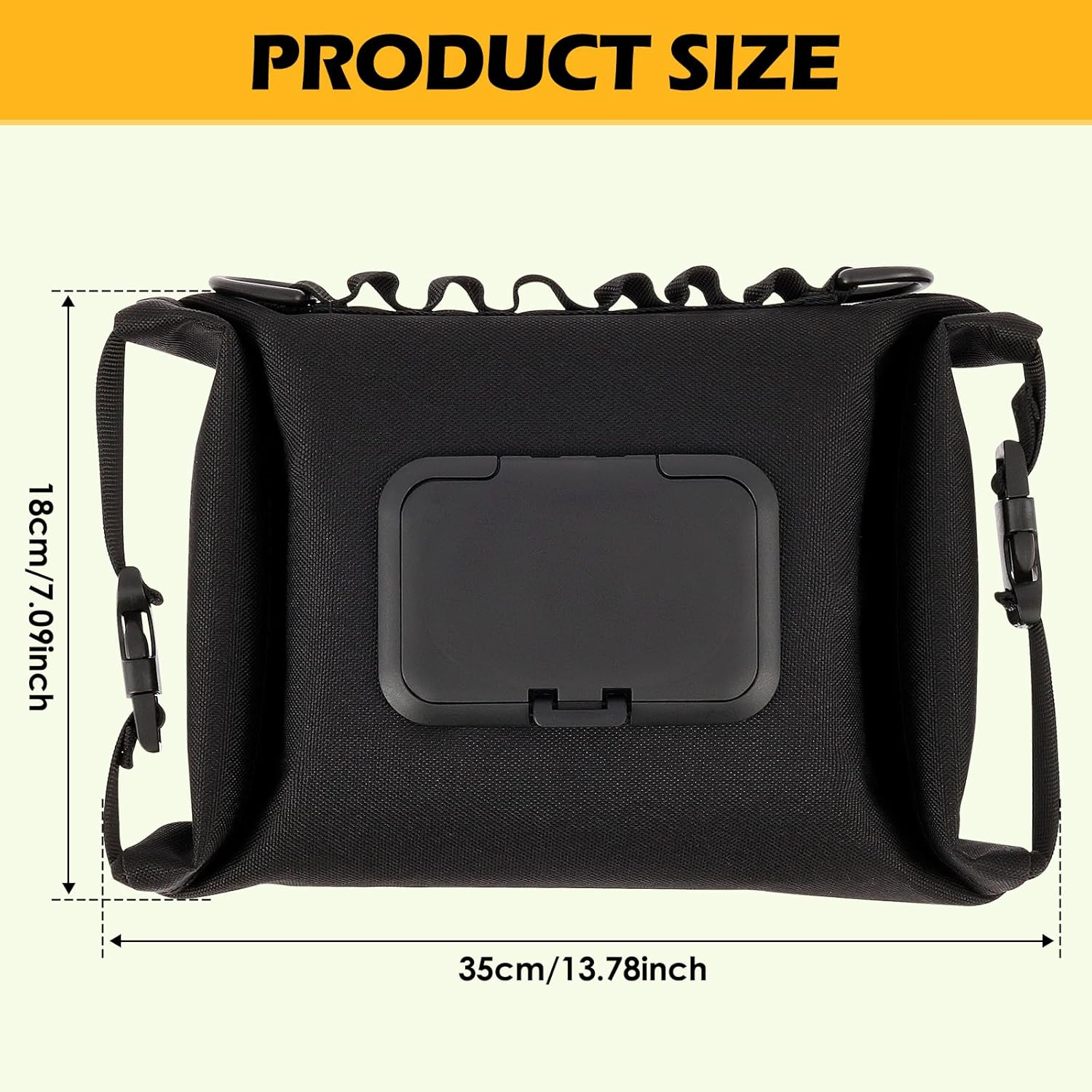 Baby Wipes Dispenser Portable Wet Wipes Pouches Dispenser Canvas Refillable Wipe Holder Keeps Wipes Fresh Reusable Travel Wet Wipe Container for Outdoor Outing Camping Hiking image number 4