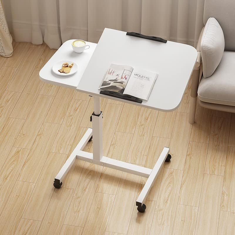 60 * 40Cm Lifting and Rotating Laptop Desk for Home and Office, Movable Bedside Table with Rollers, Adjustable Computer Stand, Sofa Side Table, Coffee Table (Adjustable Rotary Table Top) image number 6