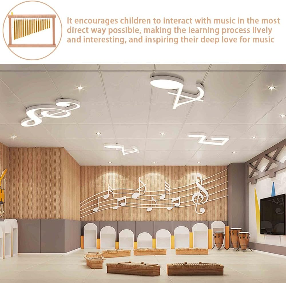 Sound Healing Chimes,Single-Row Table Top Wind Chime,20 Bars Instrument Percussion,Musical Percussion Instrument with Stick,For Teaching Tool,Home Decoration image number 5