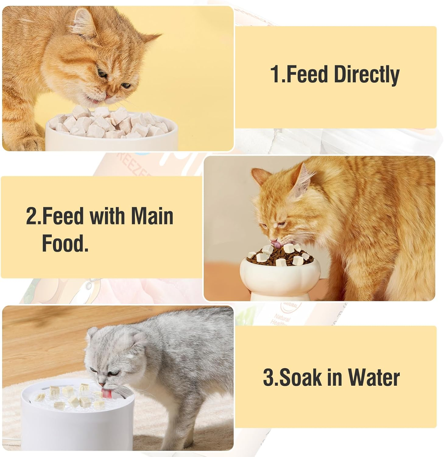Freeze-Dried Chicken Cat Treats, Chicken Cube Snacks for Cats and Dogs, Single Ingredient Dog Chickens Treat image number 5