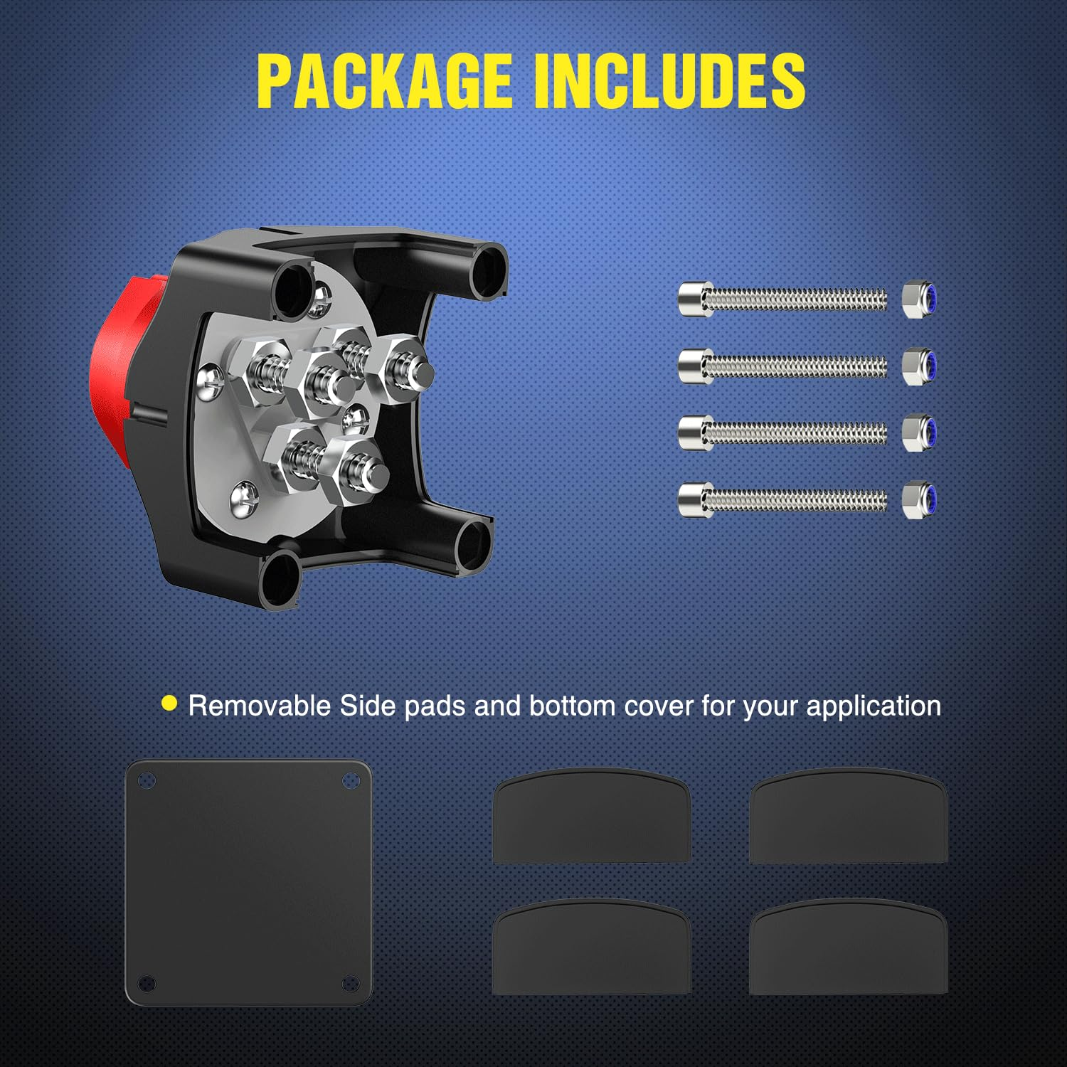 Nilight 1-2-Both-Off Battery Switch, 12V-48V Battery Disconnect Master Cutoff Switch for Marine Boat Car RV ATV UTV Vehicle, Waterproof Heavy Duty Battery Isolator Switch, (90108A) image number 2