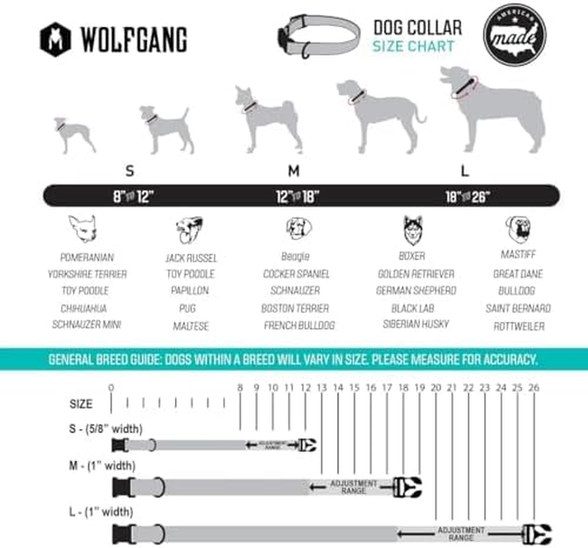 Wolfgang Heavy Duty, Adjustable Dog Collar with Quick Release Nylon Buckle for Walking & Training, Mountainwave Print, Large image number 4