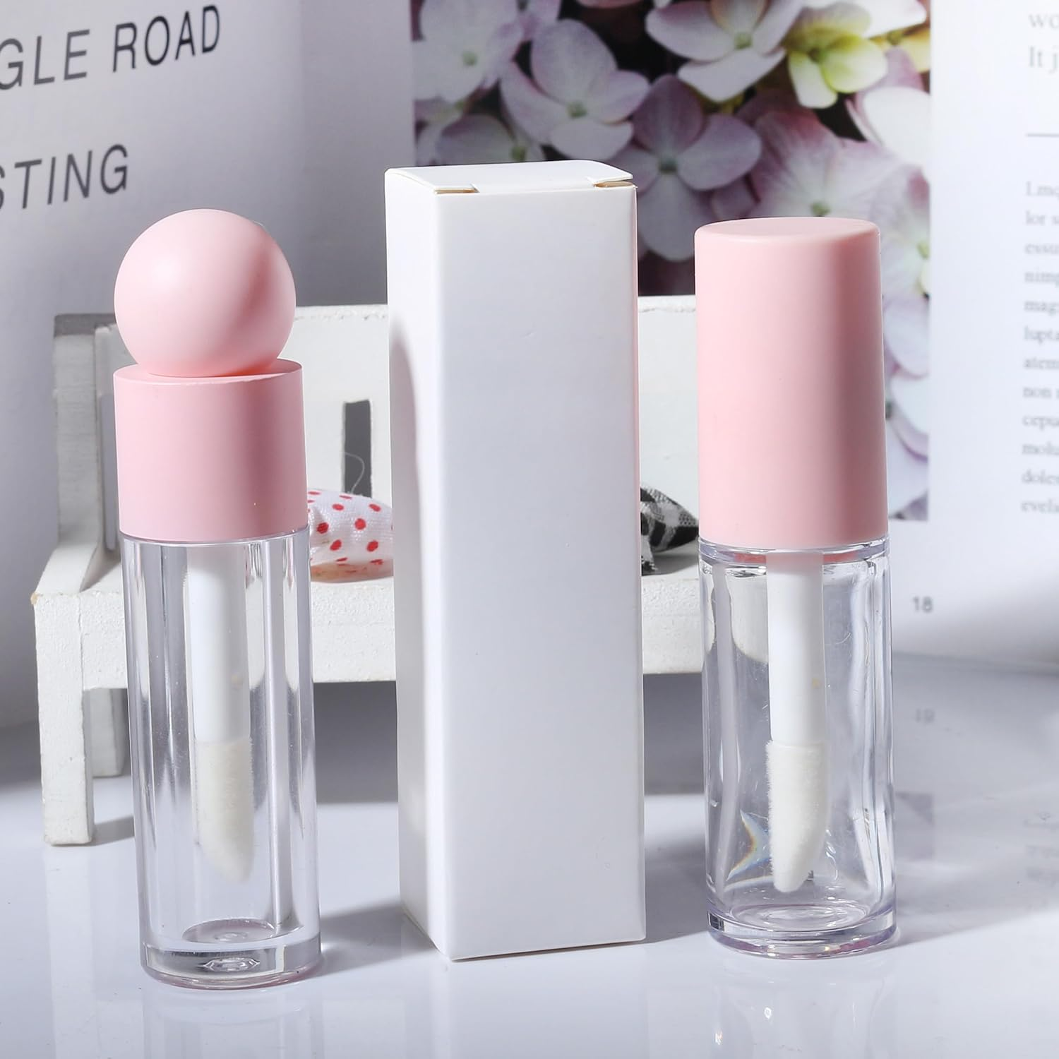 COSIDEA 50Pcs 25 * 25 * 95Mm Lip Gloss Craft Matte White Paper Box Small Packing Boxes 350Gms for DIY Cosmetics image number 4