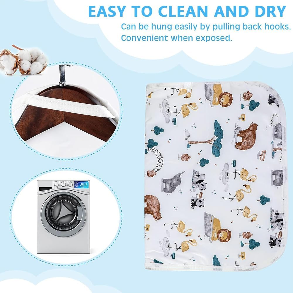 4-Pack Waterproof Baby Changing Mats &ndash; Reusable Washable Diaper Changing Pads for Newborns, Infants & Toddlers, Ultra Absorbent Bed Pads for Baby and Kids (35&times;45Cm) image number 6