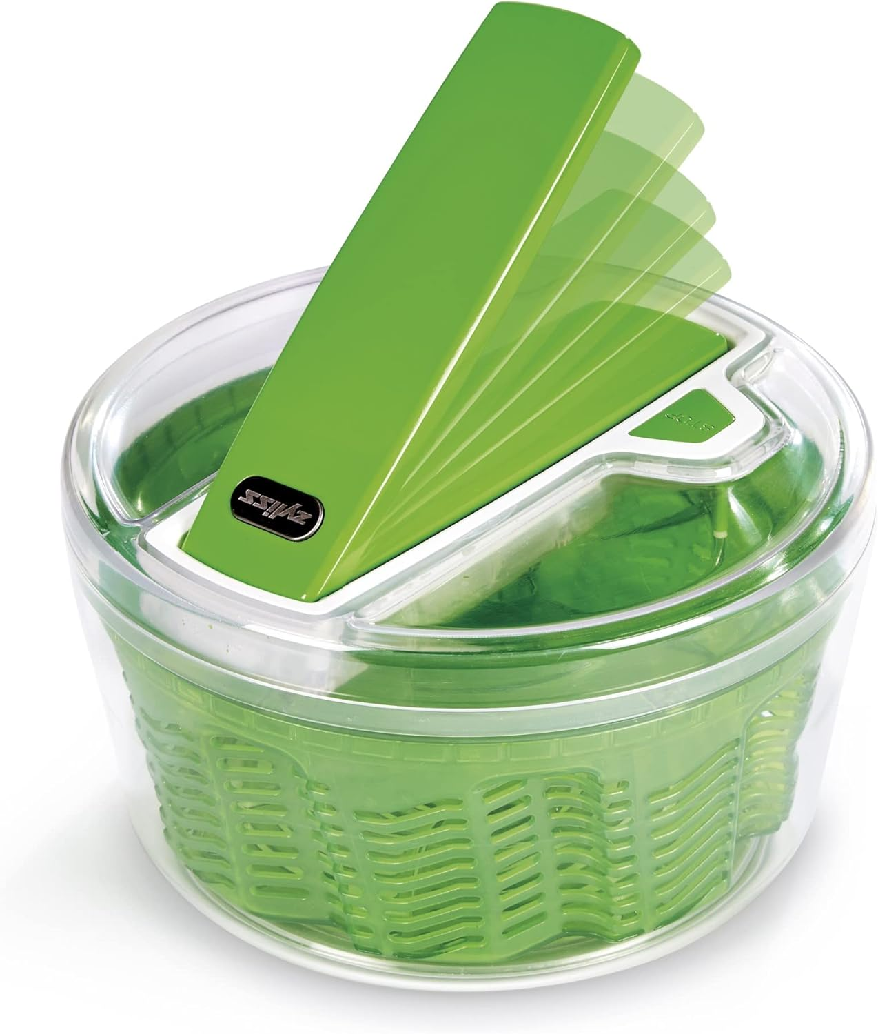 Zyliss Swift Dry Salad Spinner - Large, 4-6 Serving Capacity, with Unique Aquavent&trade; Technology | Non-Slip Base | Dishwasher-Safe| Bpa-Free | 5-Year Manufacturer Guarantee | Green image number 1