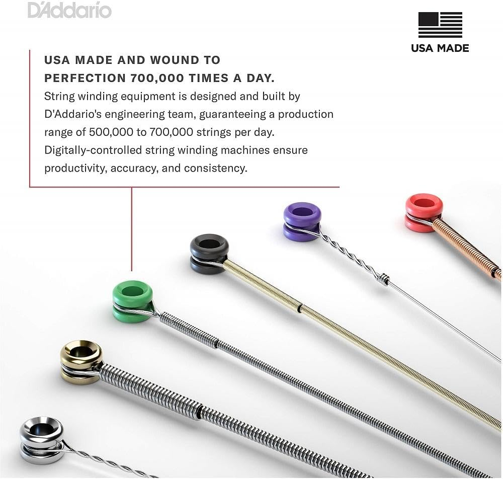 D'Addario ETB92 Tapewound Electric Bass Guitar Strings - Fits Long Scale 4 String Basses with Scale Length up to 36.25 Inches - Medium, 50-105, Long Scale