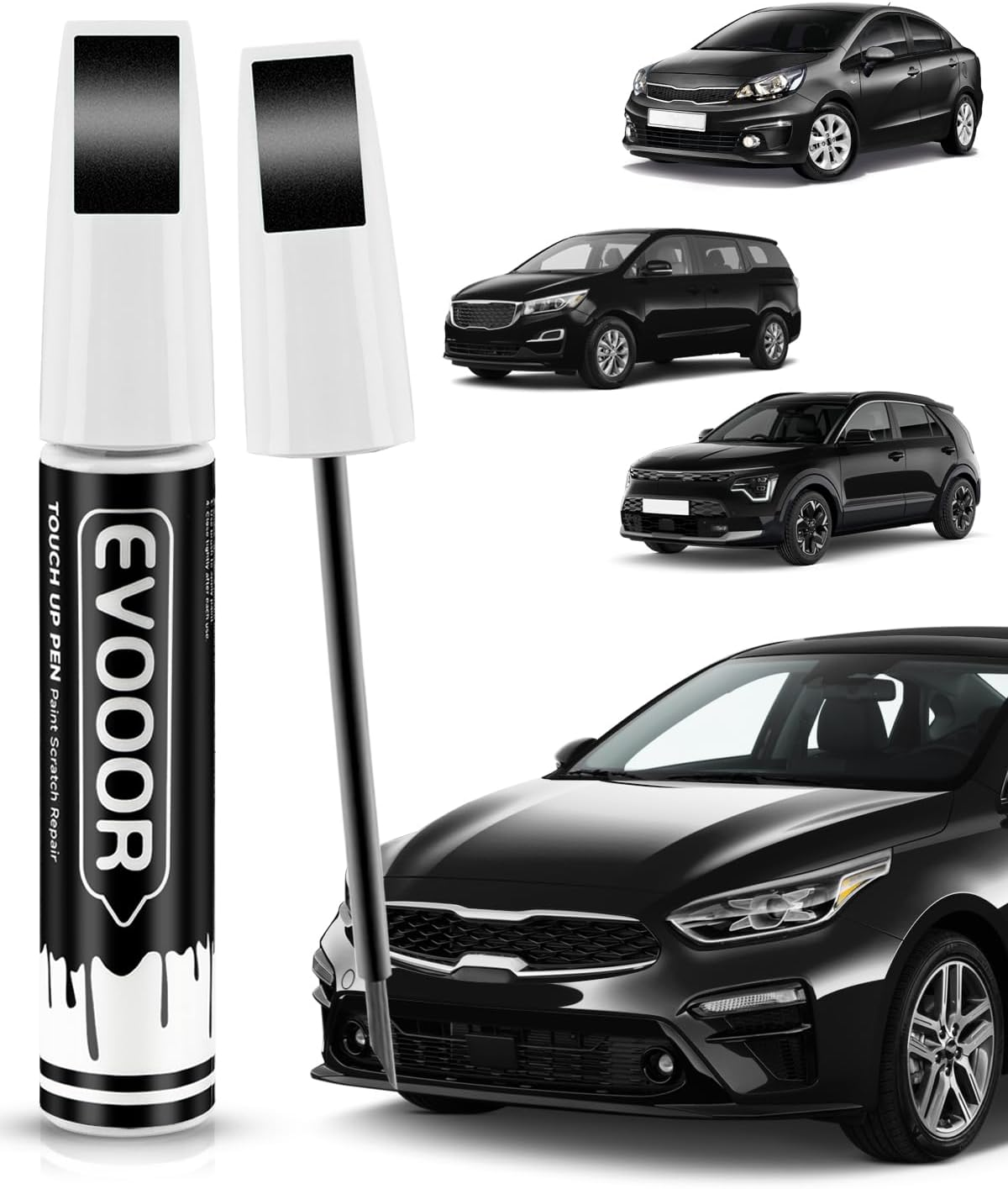 Snow White Pearl Tricoat(Swp) Touch up Paint Compatible with Kia Exact Match 2 in 1 Touch up Paint for Chips and Nicks Repair with 2Pcs Disposable Micro Applicators
