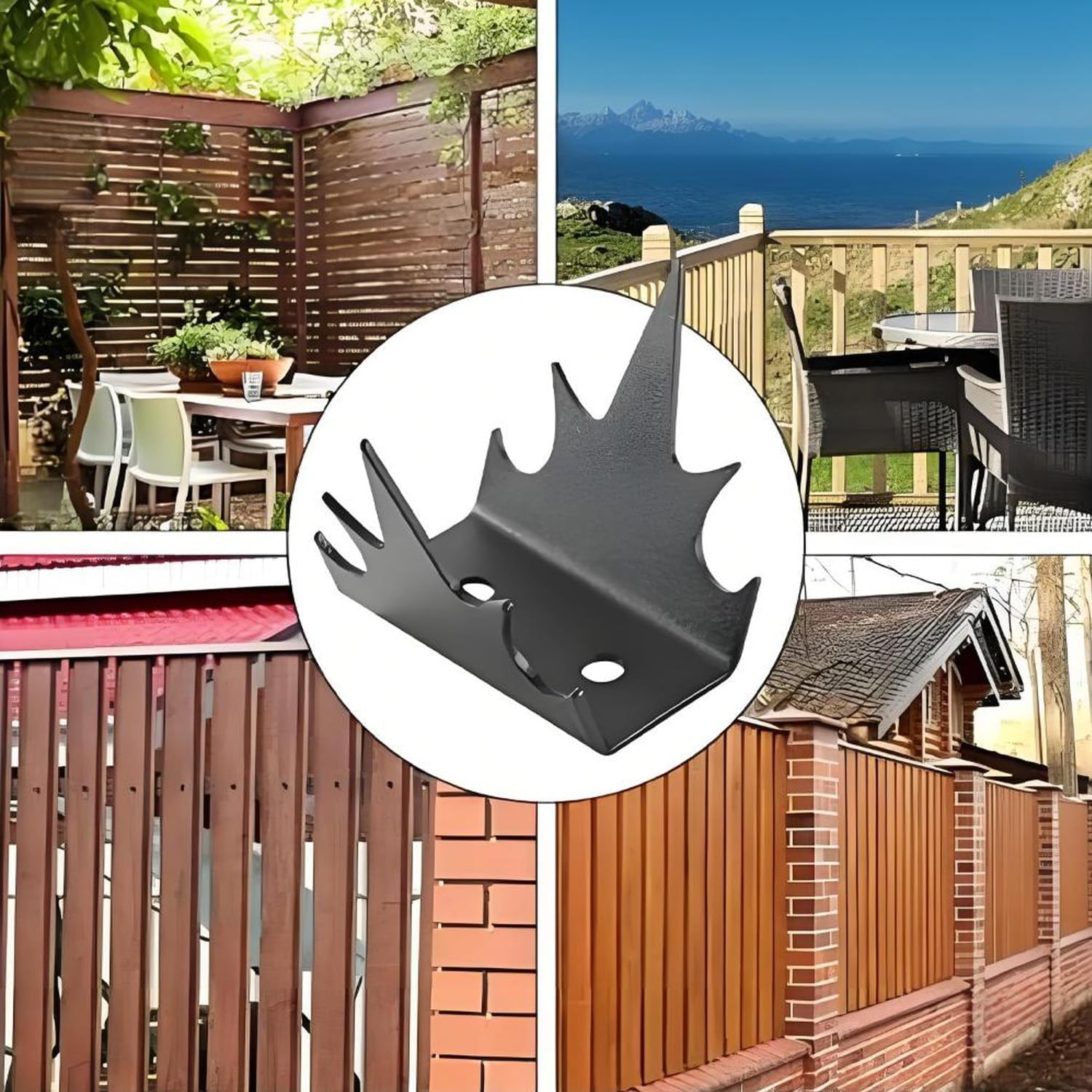 12Pcs anti Climb Security Spikes,Metal Fence Wall with Screws,Theft Duty Intruder Deterrent,Spike Sturdy Home Safety Spike,For Home and Farm Protection Etc image number 5