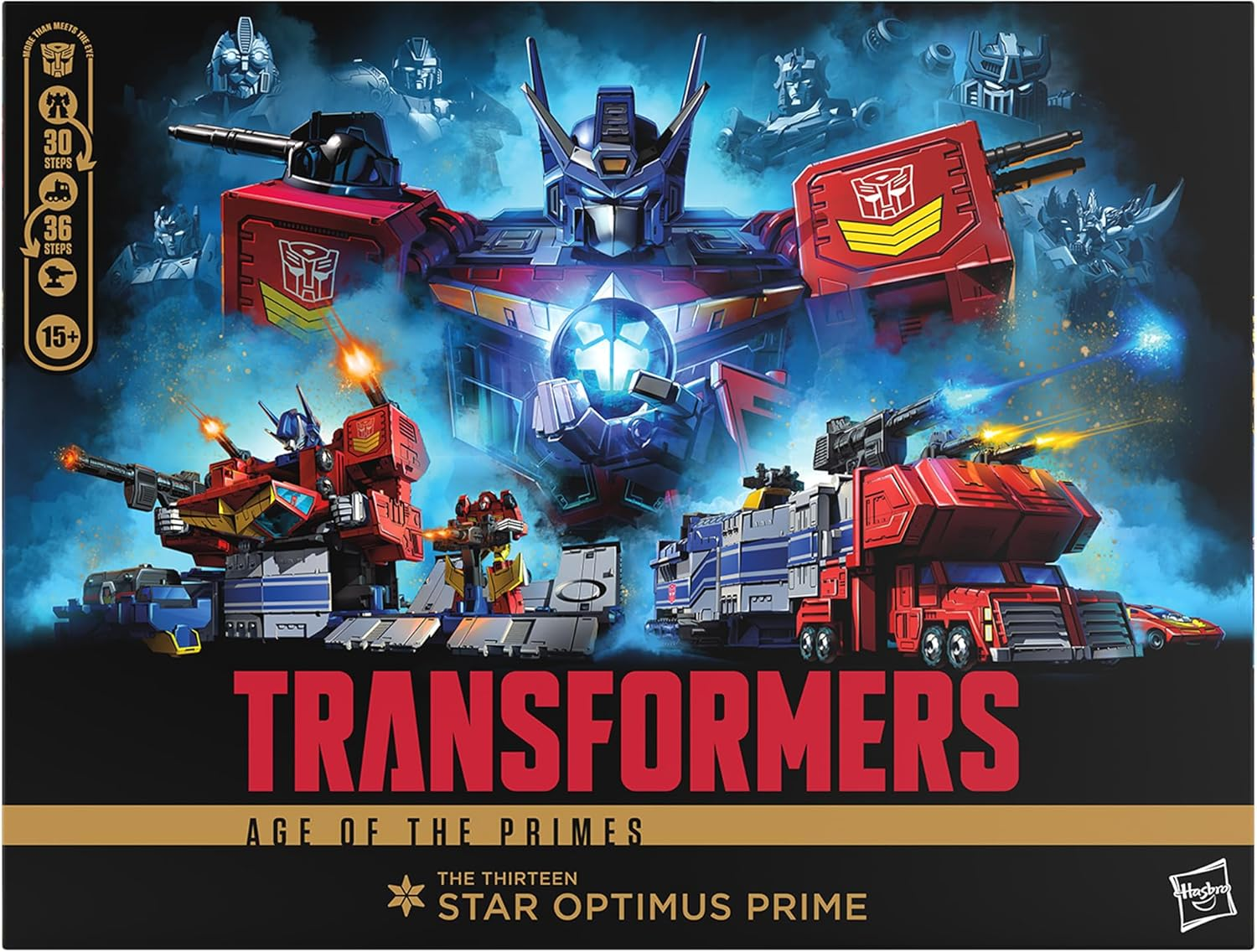 Transformers Age of the Primes Titan Class the Thirteen Star Optimus Prime, 15-Inch Converting Action Figure, Robot Toys for Ages 15+ image number 1