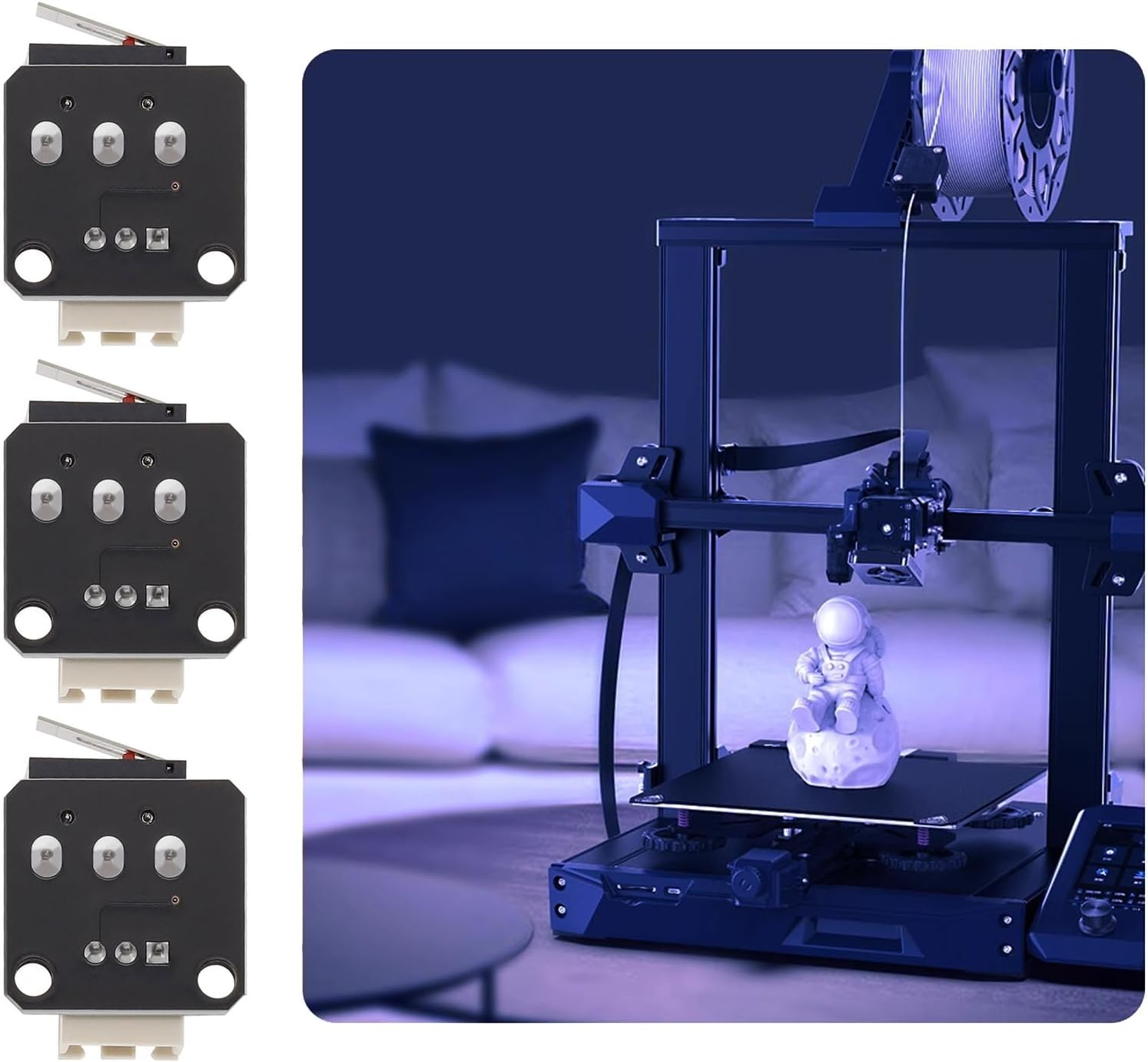 SING F LTD 5PCS Limit Switch 3 Pin Compatible with Ender-3 / Ender-3 S/Ender-3 Pro/Ender-3 V2 / Ender-3 Max/Cr-10 / CR-10 V3 / CR-10 S4 3D Printers