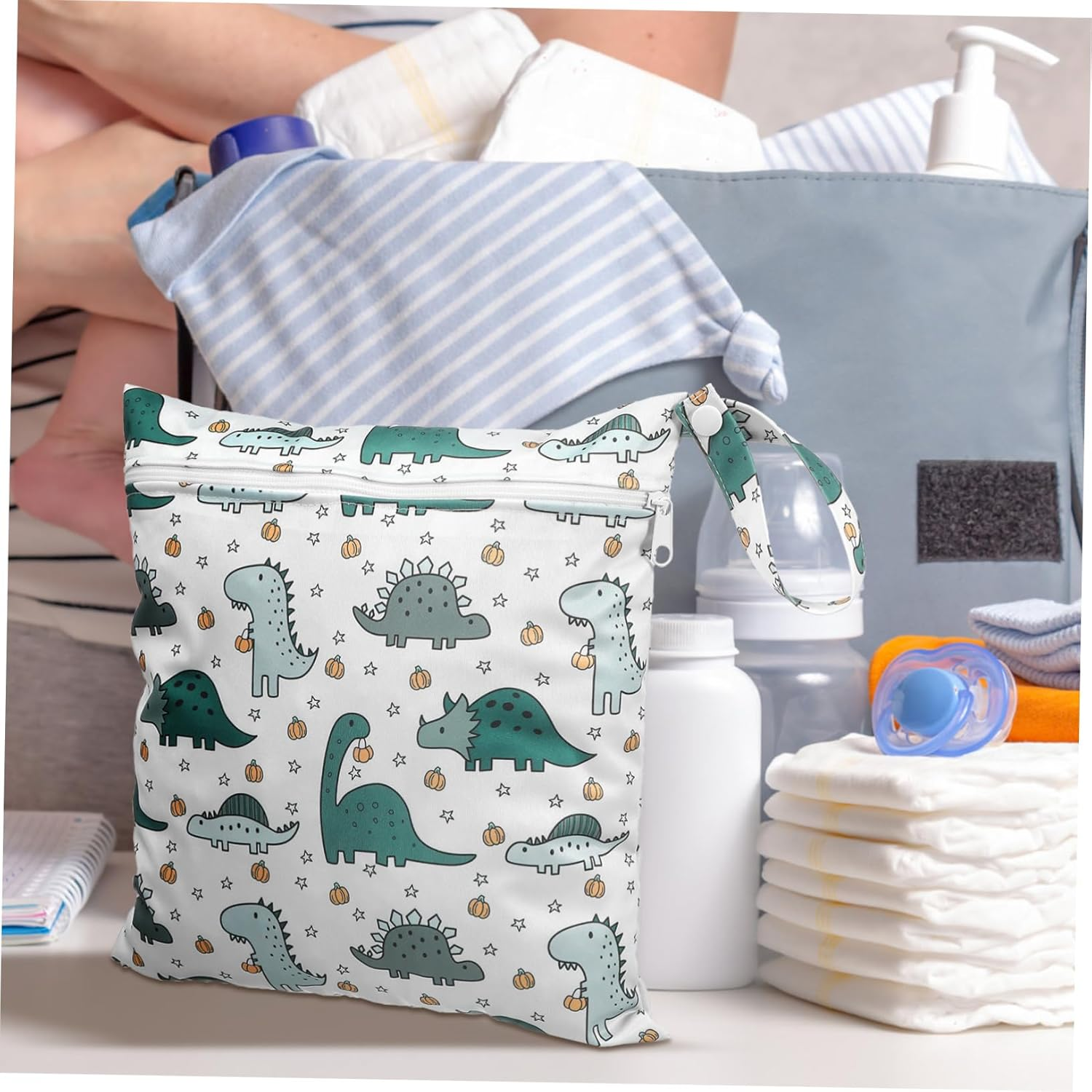 Hohopeti Nappy Organizer Diaper Bag Tote Wet Bag for Pump Parts Travel-Friendly image number 6