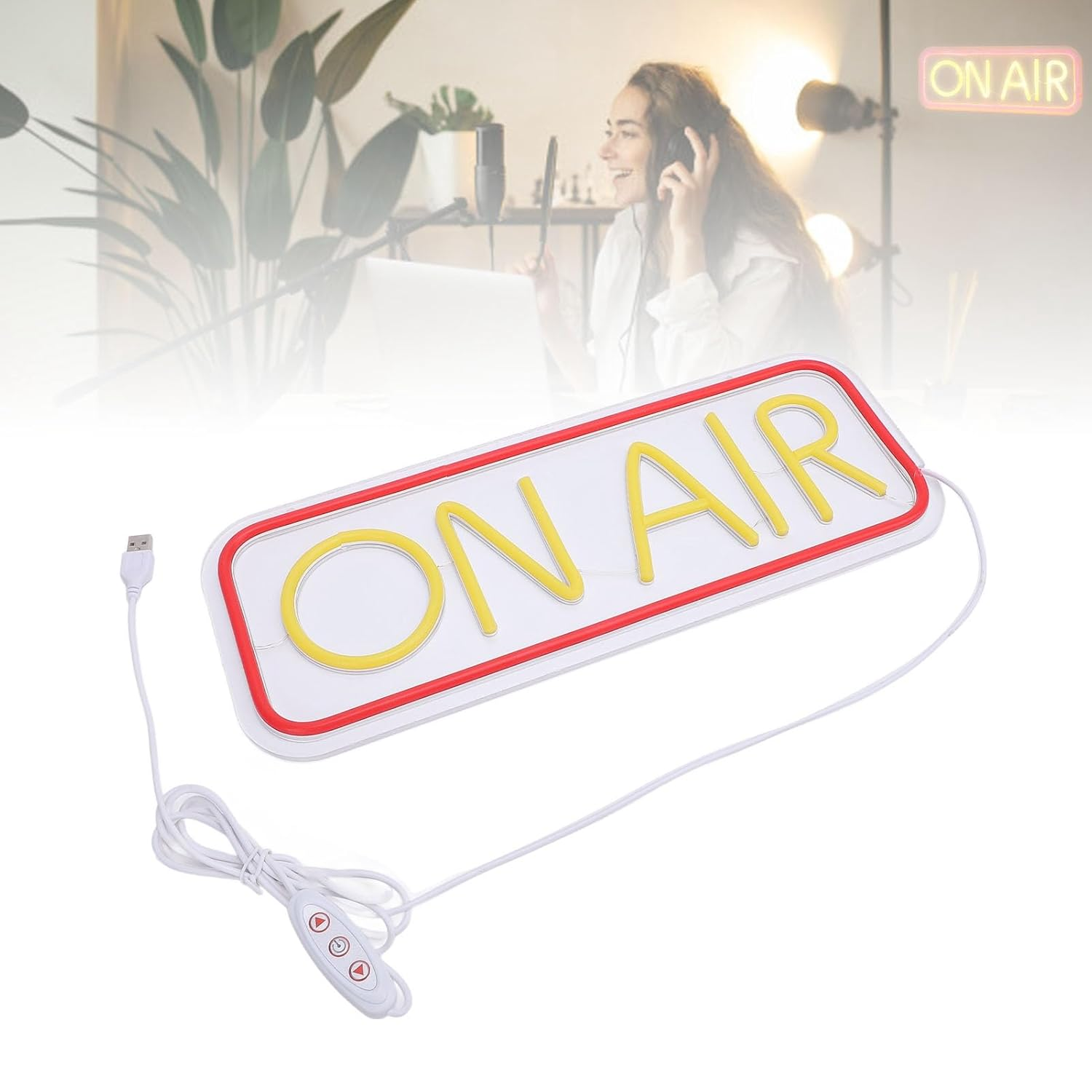 On Air Neon Signs, USB Powered Neon Night Light, LED Studio Live Decorative Lights, LED Neon Sign for Live Streaming/Studio/Light Sign Decor/Wall Decor/Bedroom Decoration image number 5