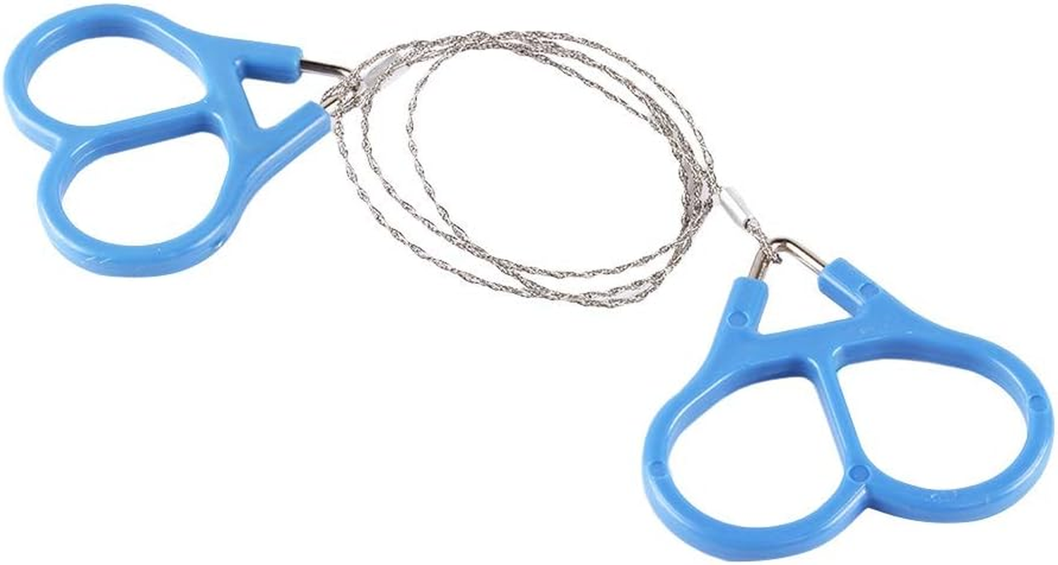 Wire Saw, High Strength Steel Saw, Pocket Chainsaw String, Mini Serrated Cutting Cable, Emergency Chainsaw Survival Kit for Backpacking Gear/Camping/Hunting/Hiking/Trees Cutting