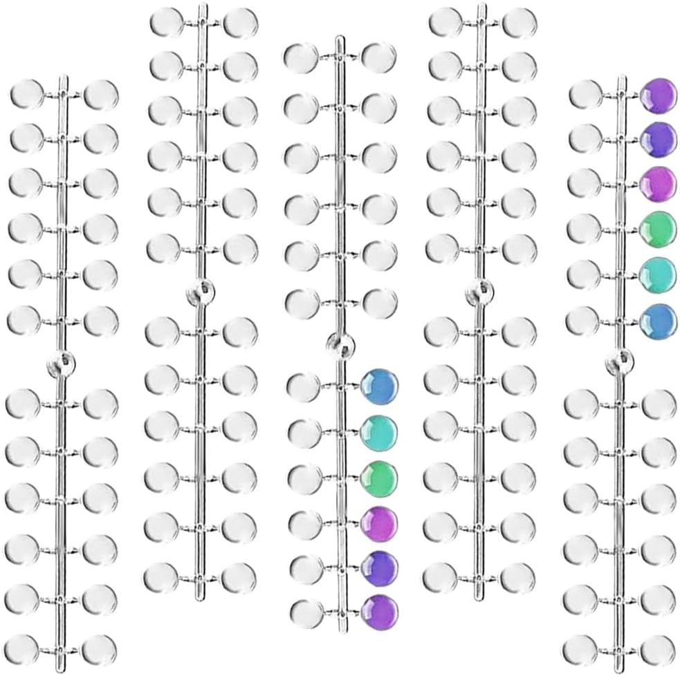 Afzoryxn 120 Pcs Clear Acrylic Fake Nail Display Tips with Adhesive Stickers,Professional Nail Polish Swatches & Salon Training Kit | Reusable for Nail Art Practice, Color Charts, DIY Beginner Display image number 4