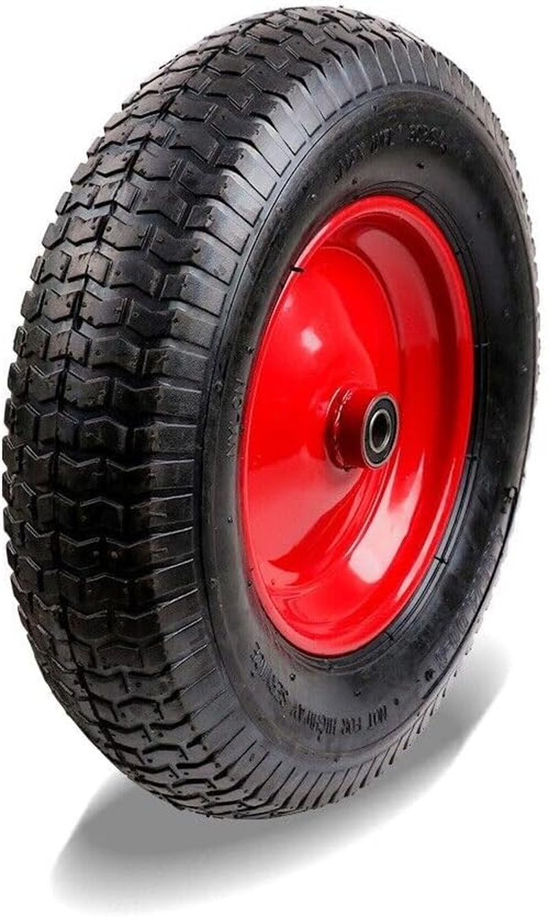 Tootoo 16" Wheelbarrow Trolley Wheel 4.80/4.00-8 Pneumatic Tyre 16Mm Bore Tire Steel image number 6